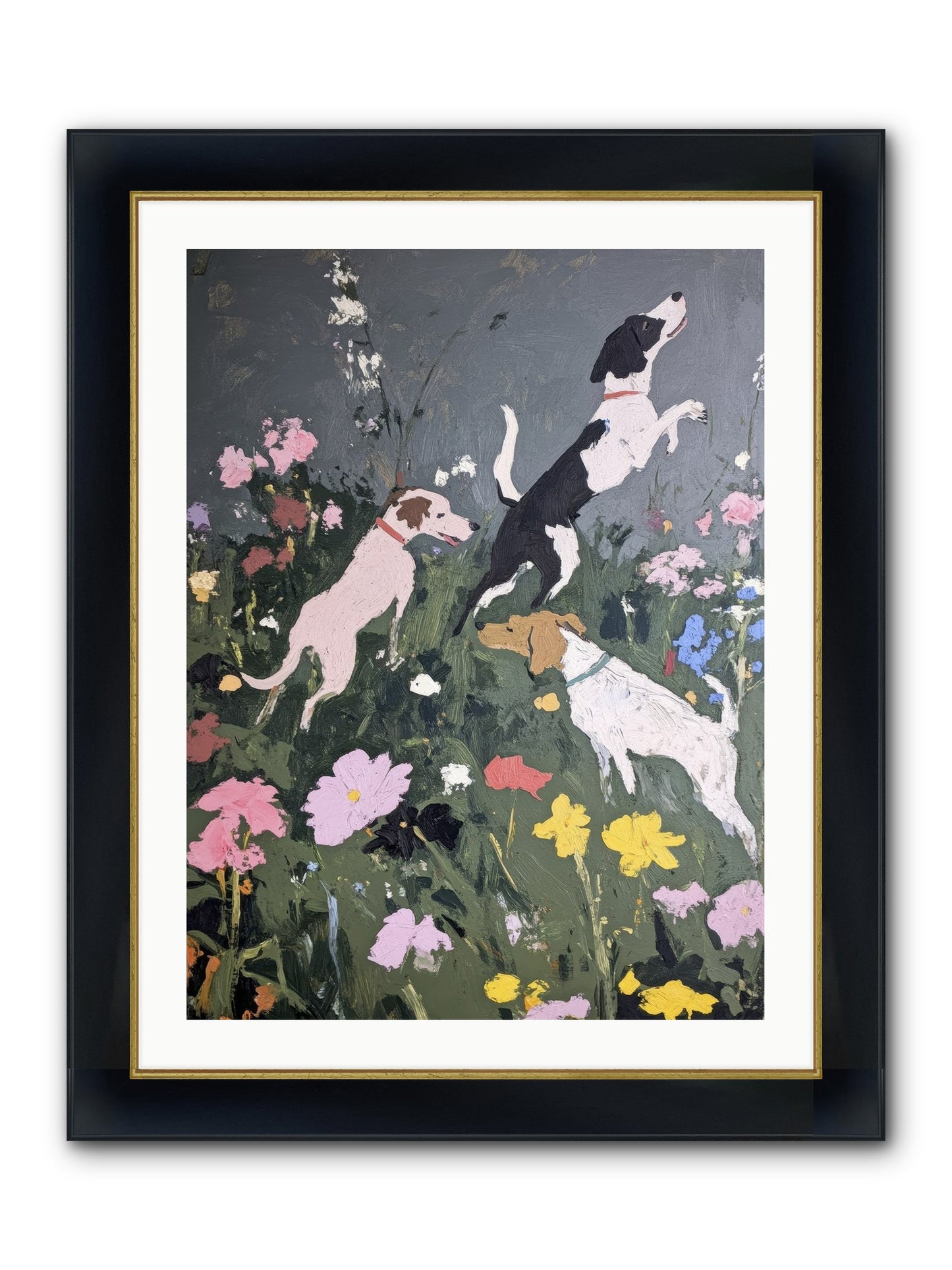 Celestial Watching Framed Print - Wide Black w/Gold 24x32
