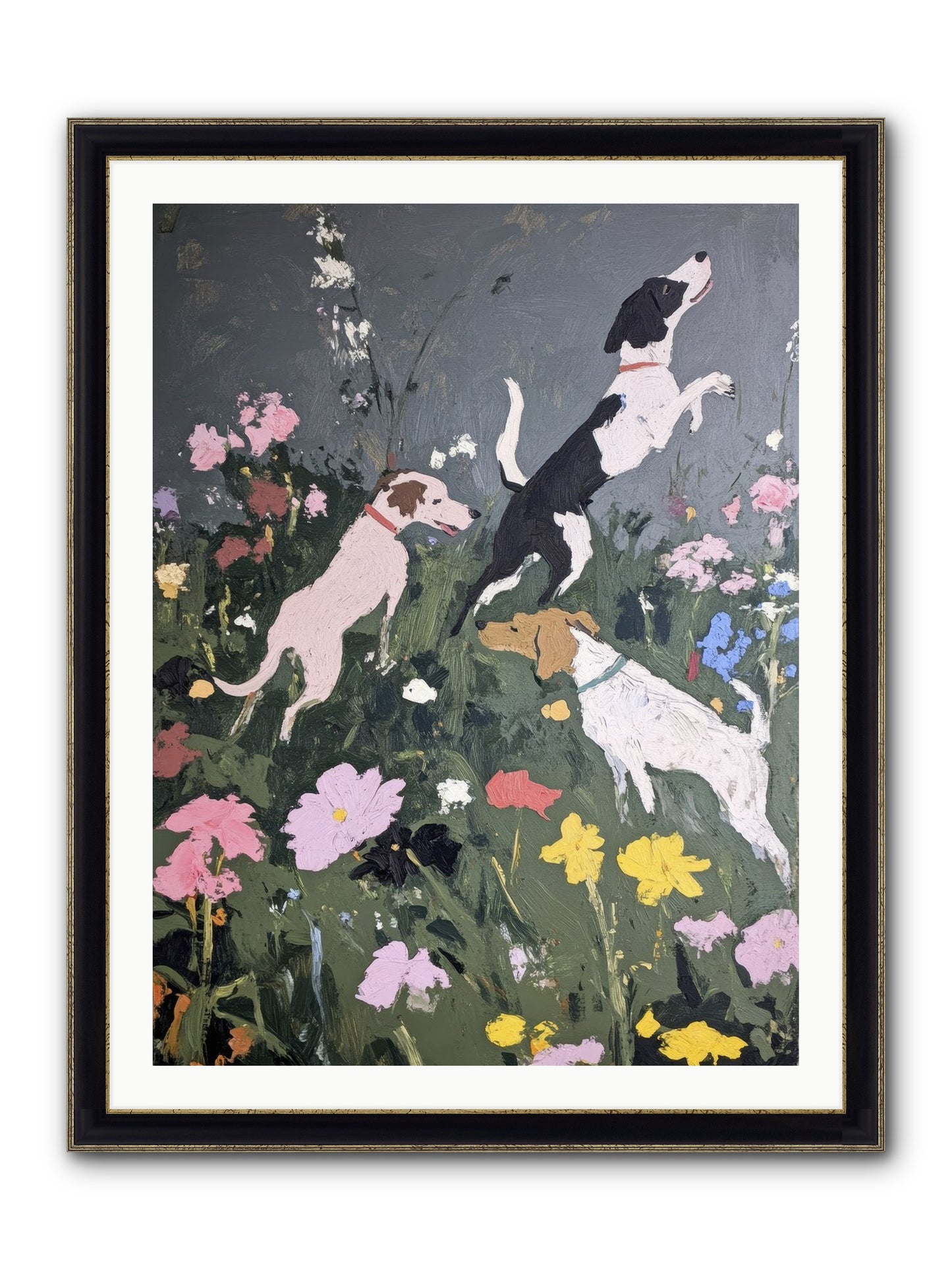 Celestial Watching Framed Print - Black & Gold 30x40