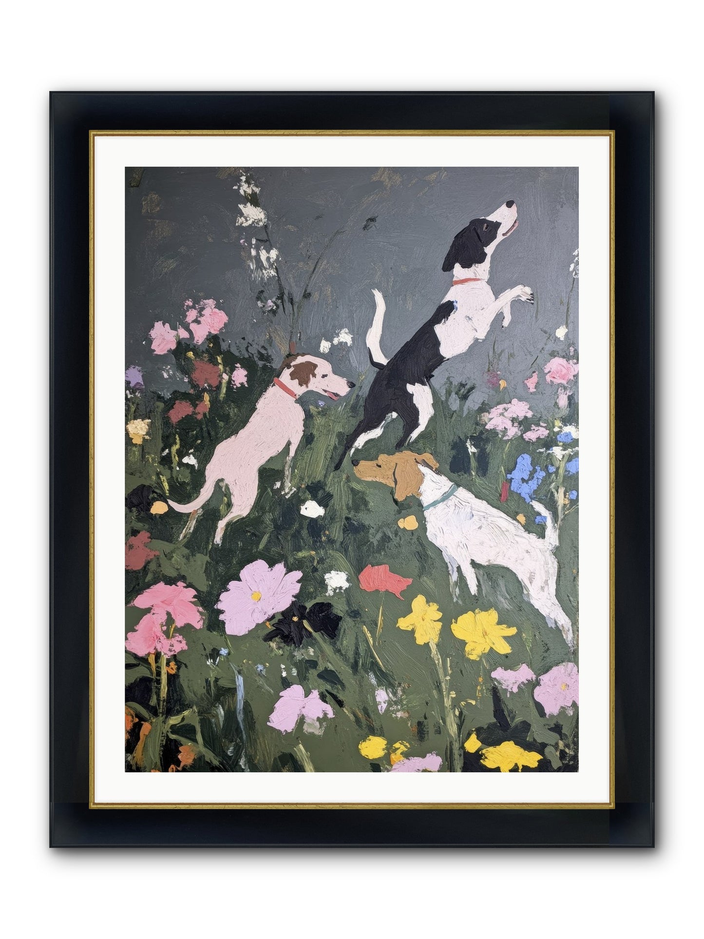 Celestial Watching Framed Print - Wide Black w/Gold 30x40