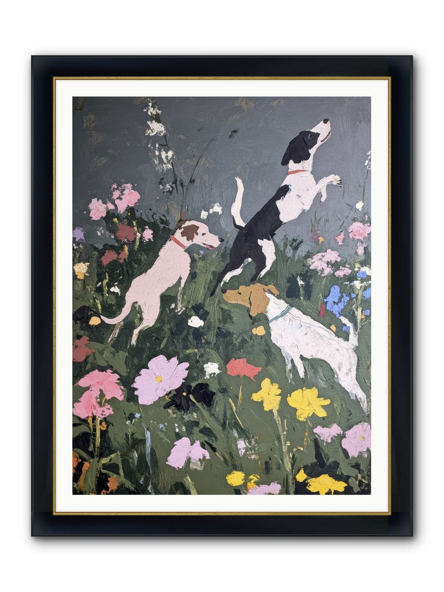 Celestial Watching Framed Print - Wide Black w/Gold 36x48