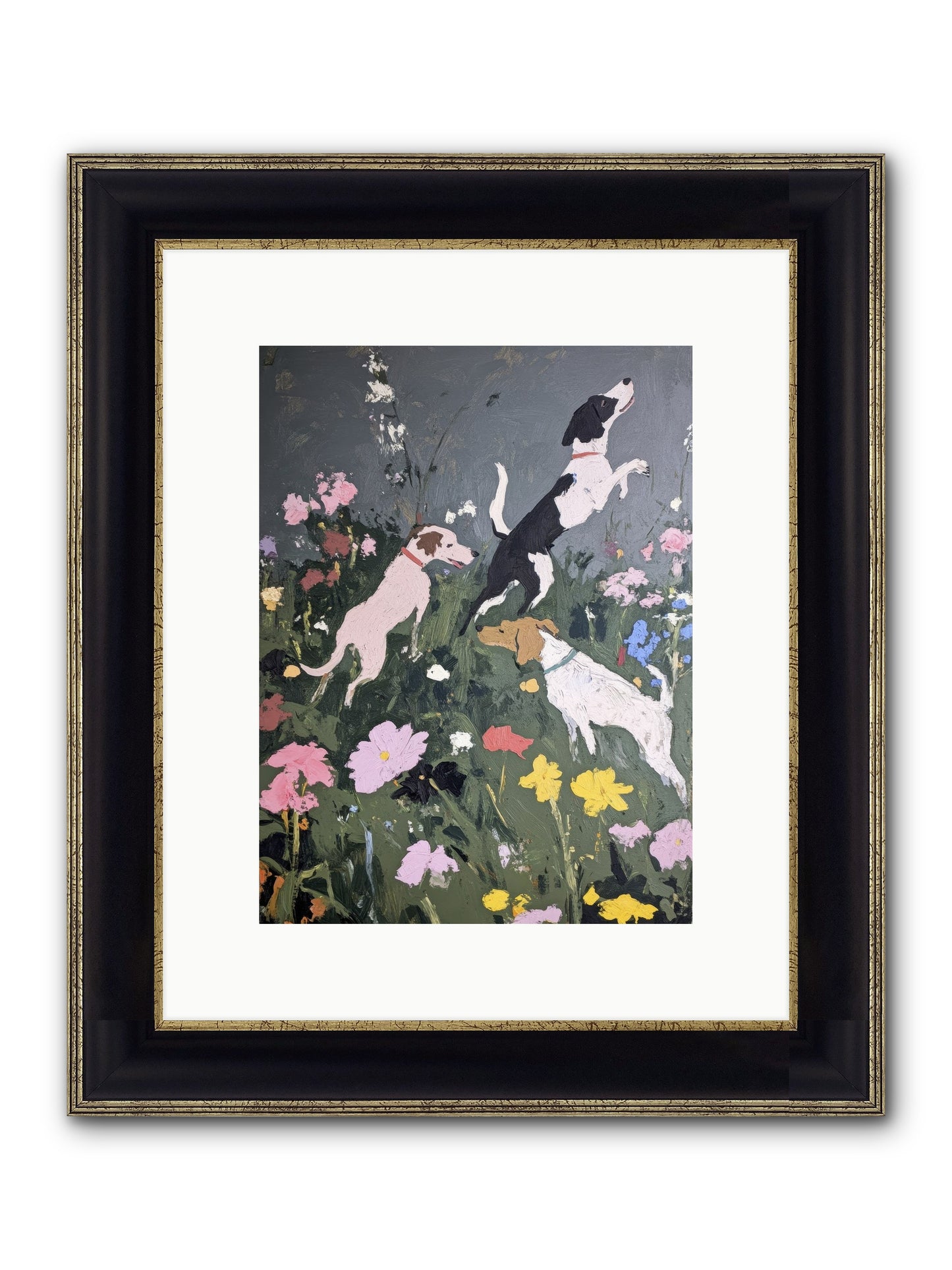 Celestial Watching Framed Print - Black & Gold 9x12