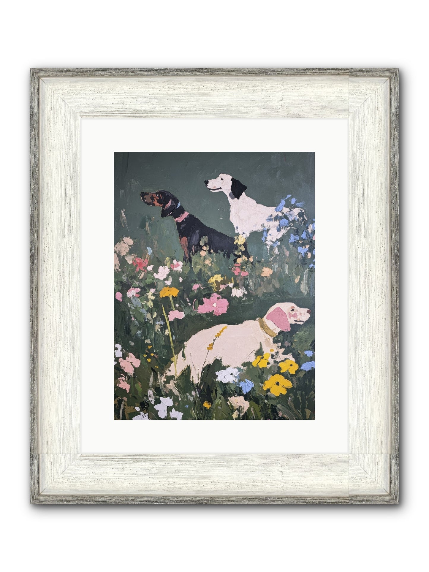 Celestial Watching No.2 Framed Print - Driftwood White 12x16