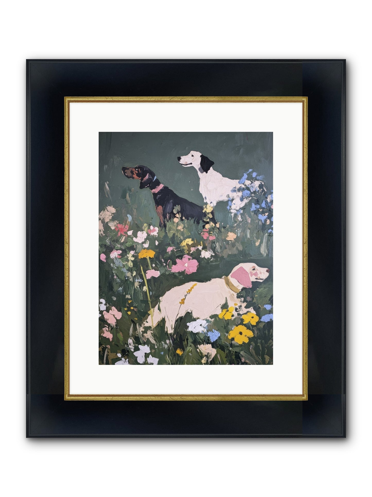 Celestial Watching No.2 Framed Print - Wide Black w/Gold 12x16