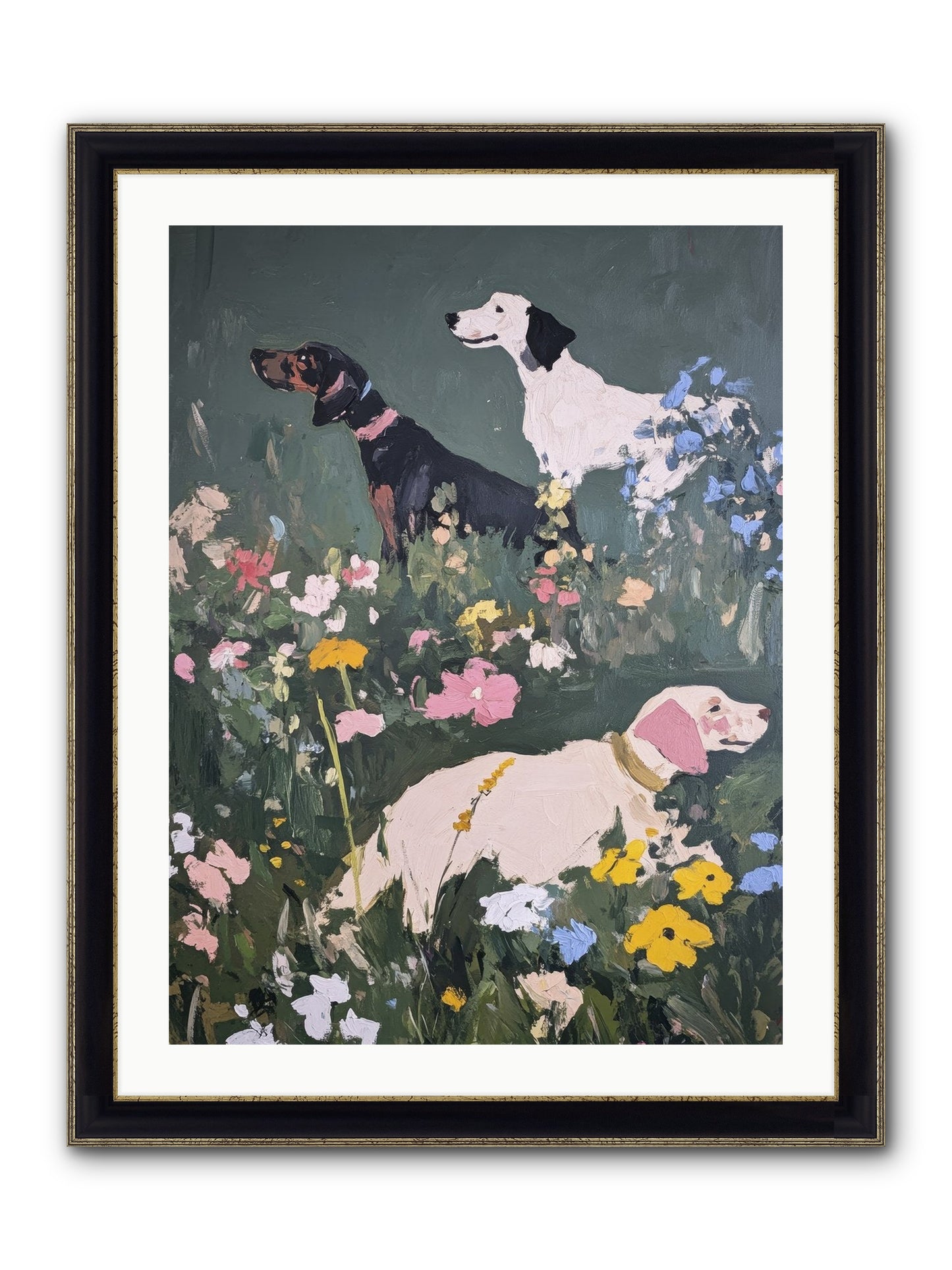 Celestial Watching No.2 Framed Print - Black & Gold 24x32