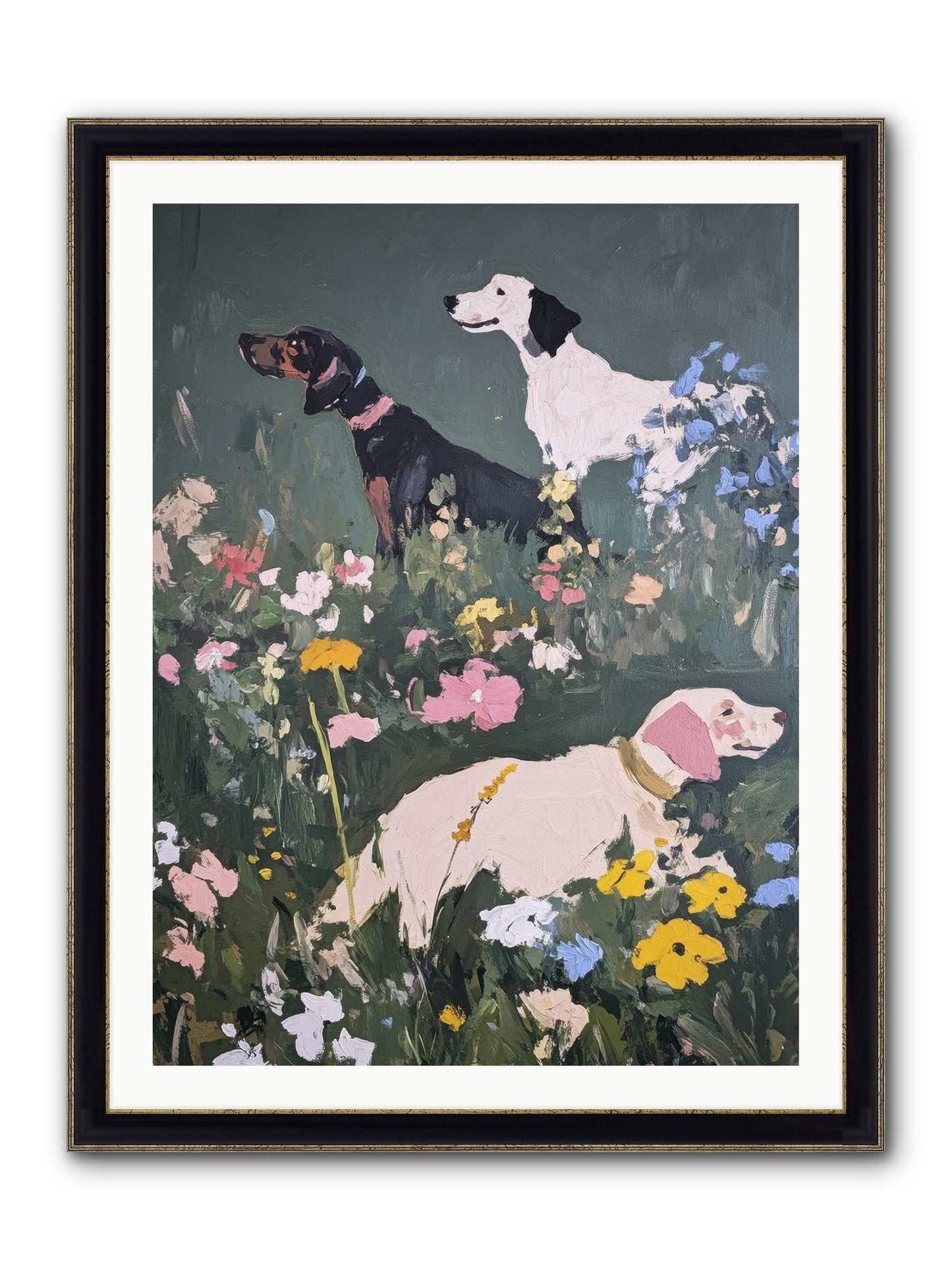 Celestial Watching No.2 Framed Print - Black & Gold 30x40