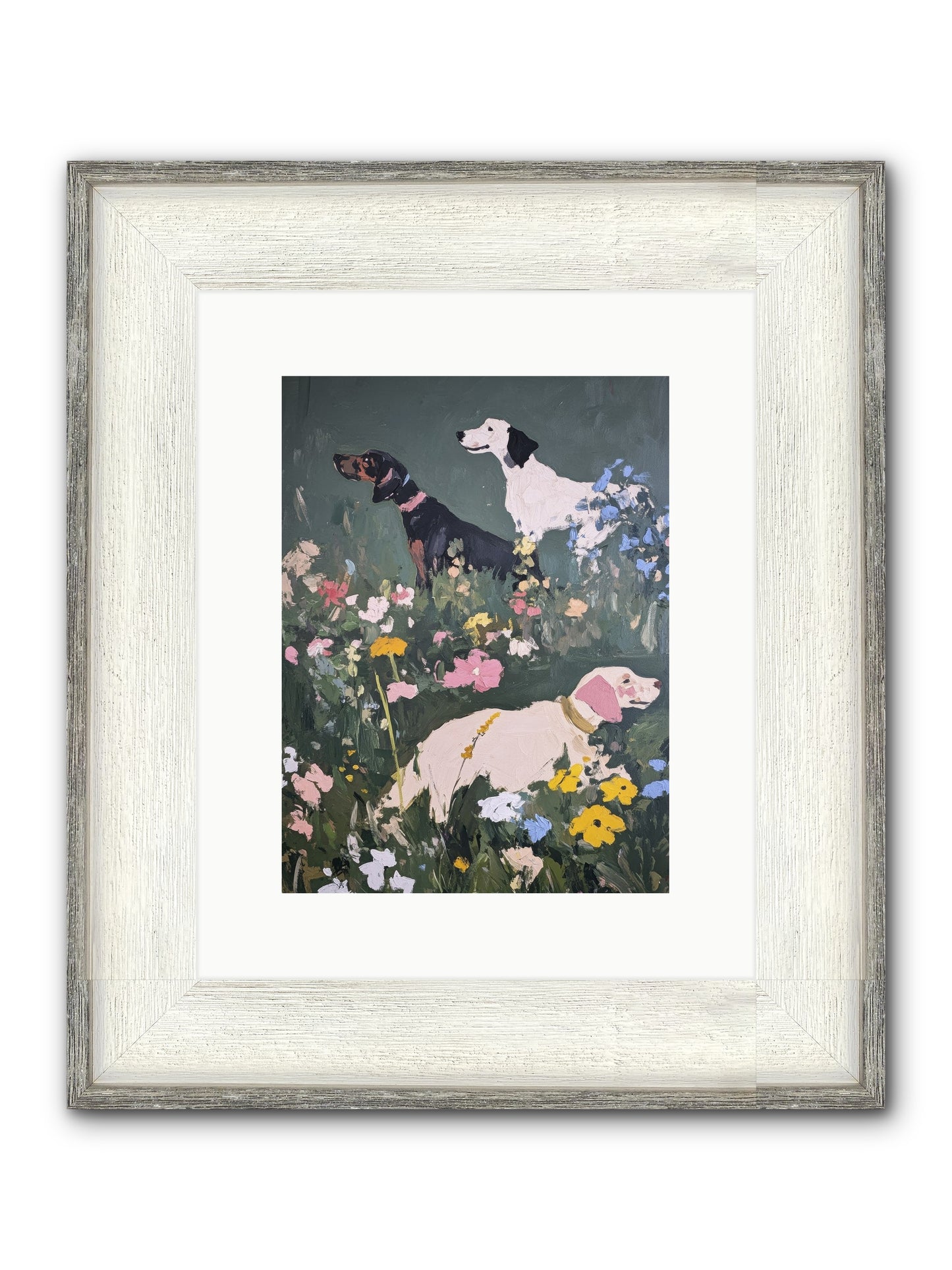 Celestial Watching No.2 Framed Print - Driftwood White 9x12
