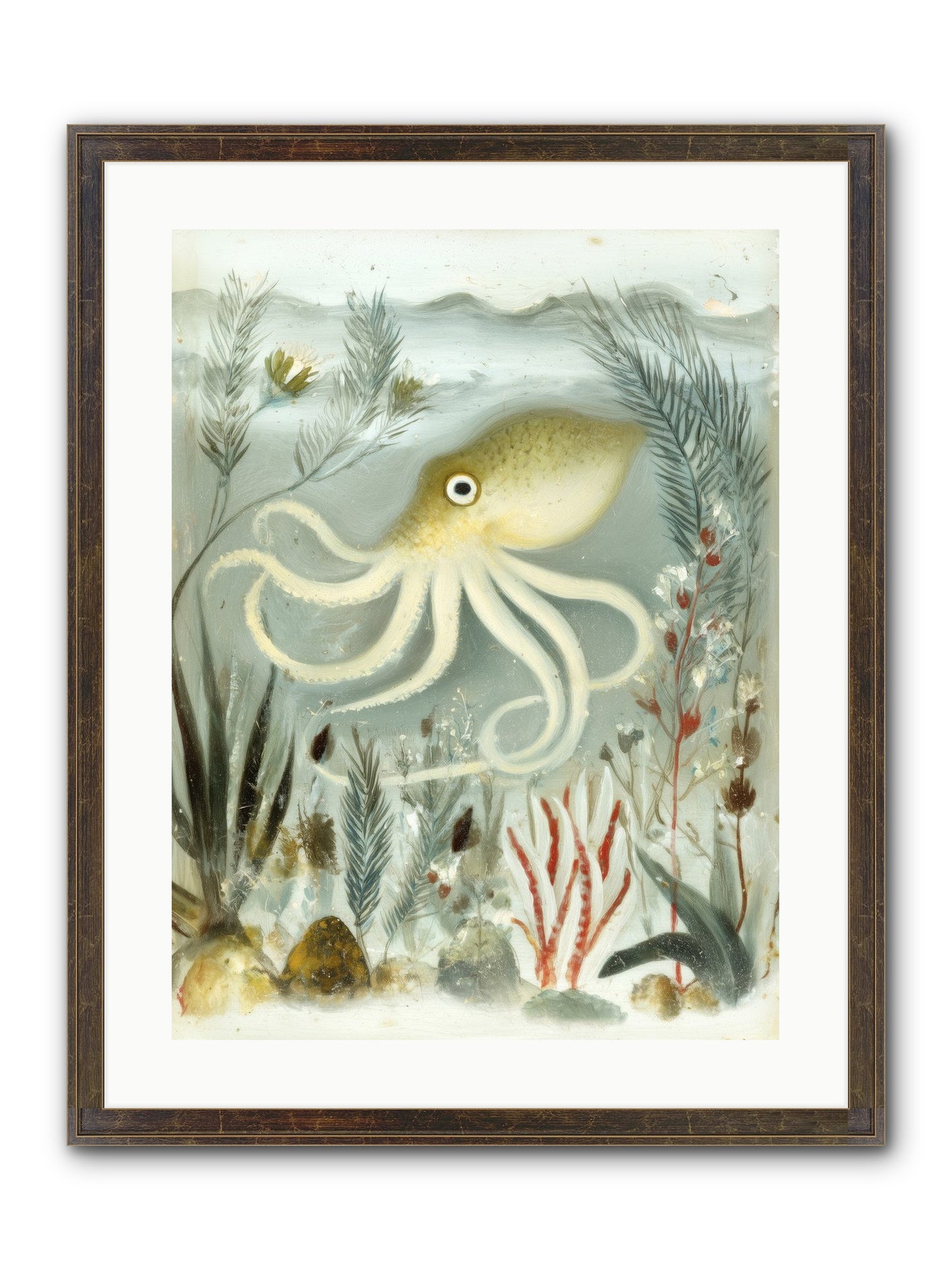 Cerulean Dreams Framed Print - Slimwoods Black/Gold 18x24
