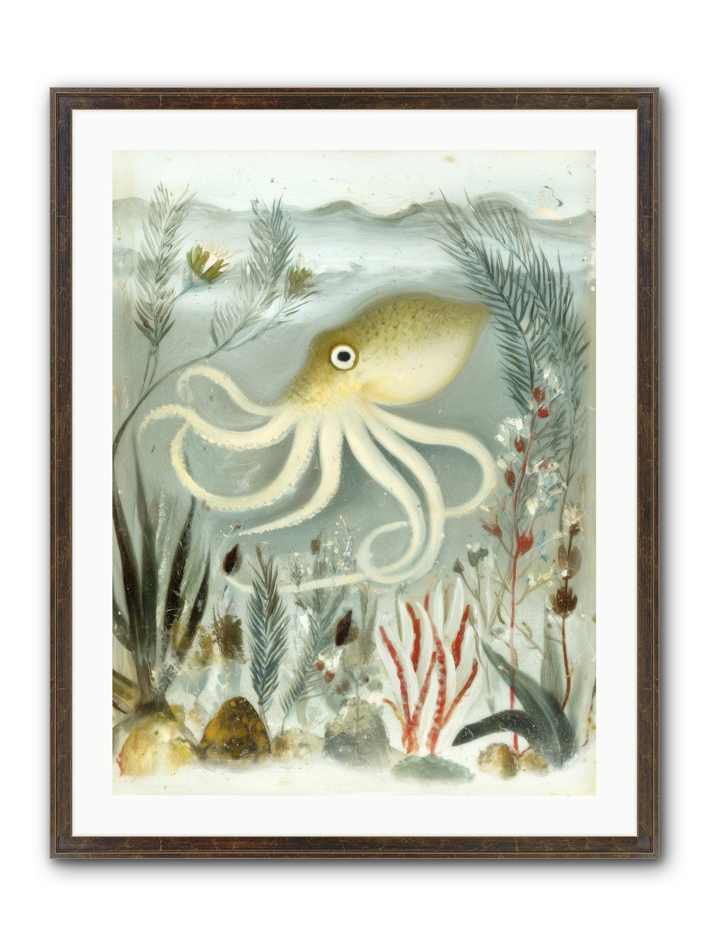 Cerulean Dreams Framed Print - Slimwoods Black/Gold 24x32
