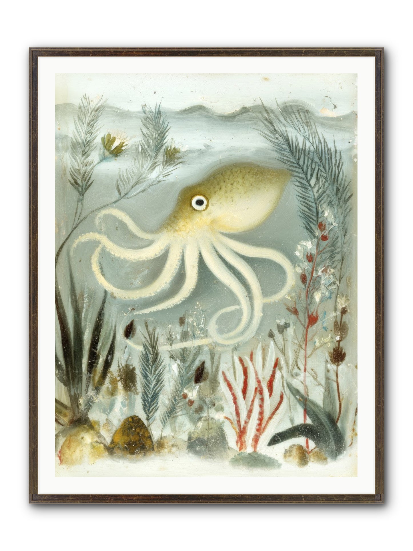 Cerulean Dreams Framed Print - Slimwoods Black/Gold 36x48