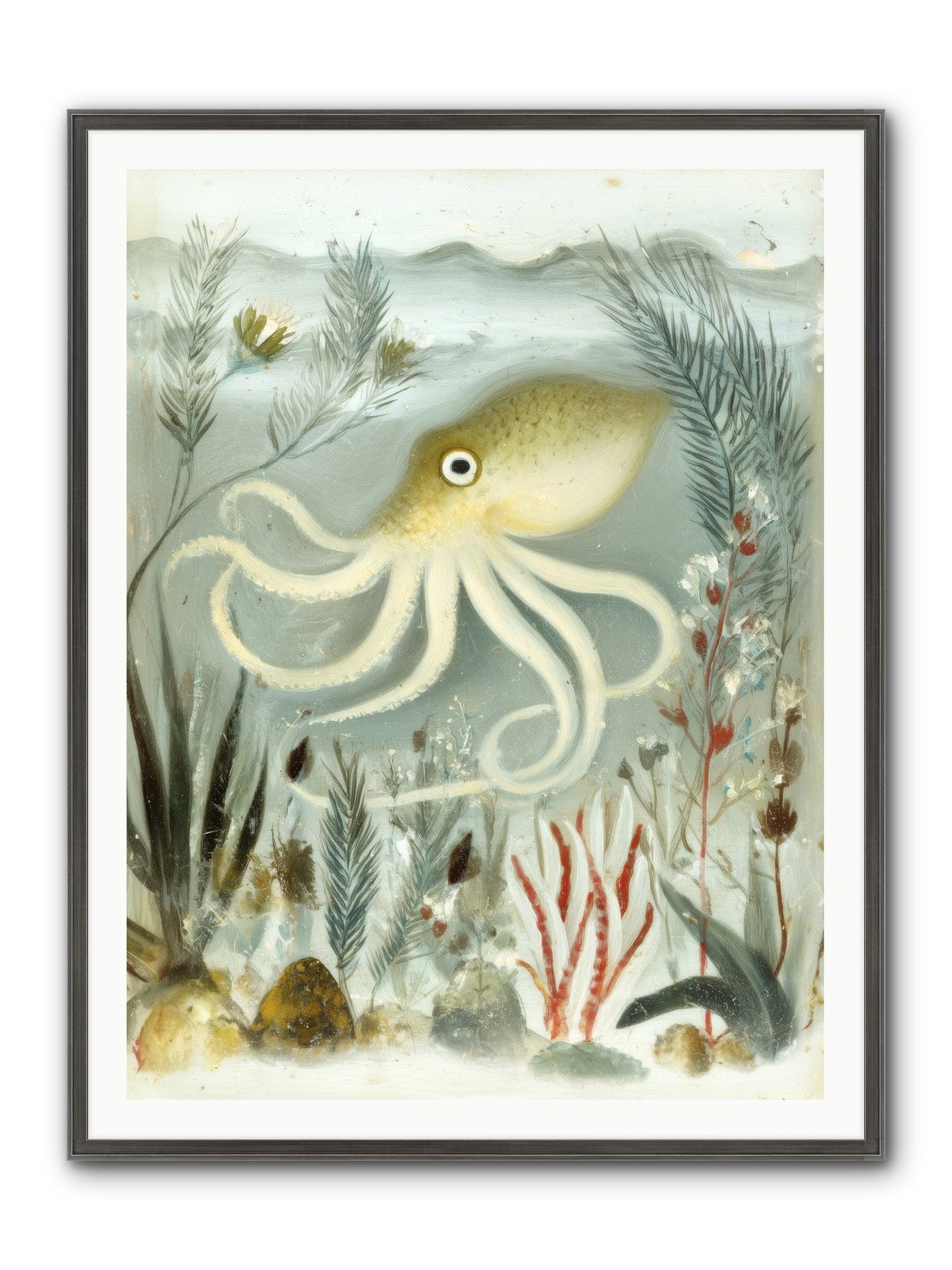 Cerulean Dreams Framed Print - Slimwoods Black/Silver 36x48