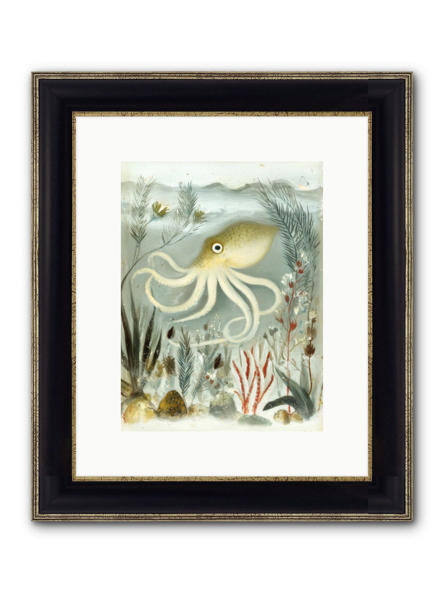 Cerulean Dreams Framed Print - Black & Gold 9x12