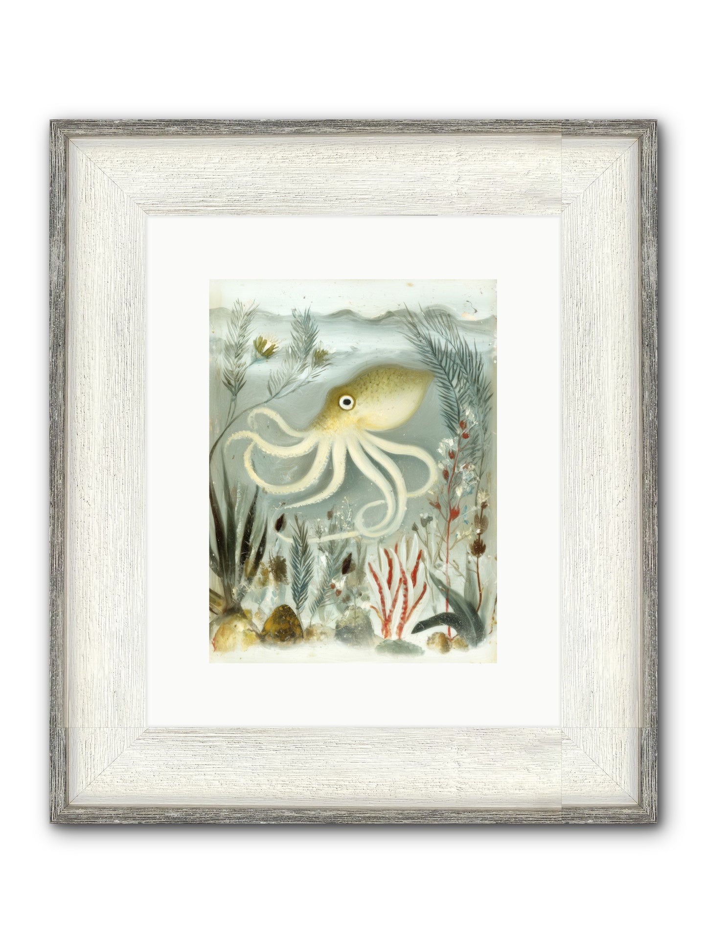 Cerulean Dreams Framed Print - Driftwood White 9x12