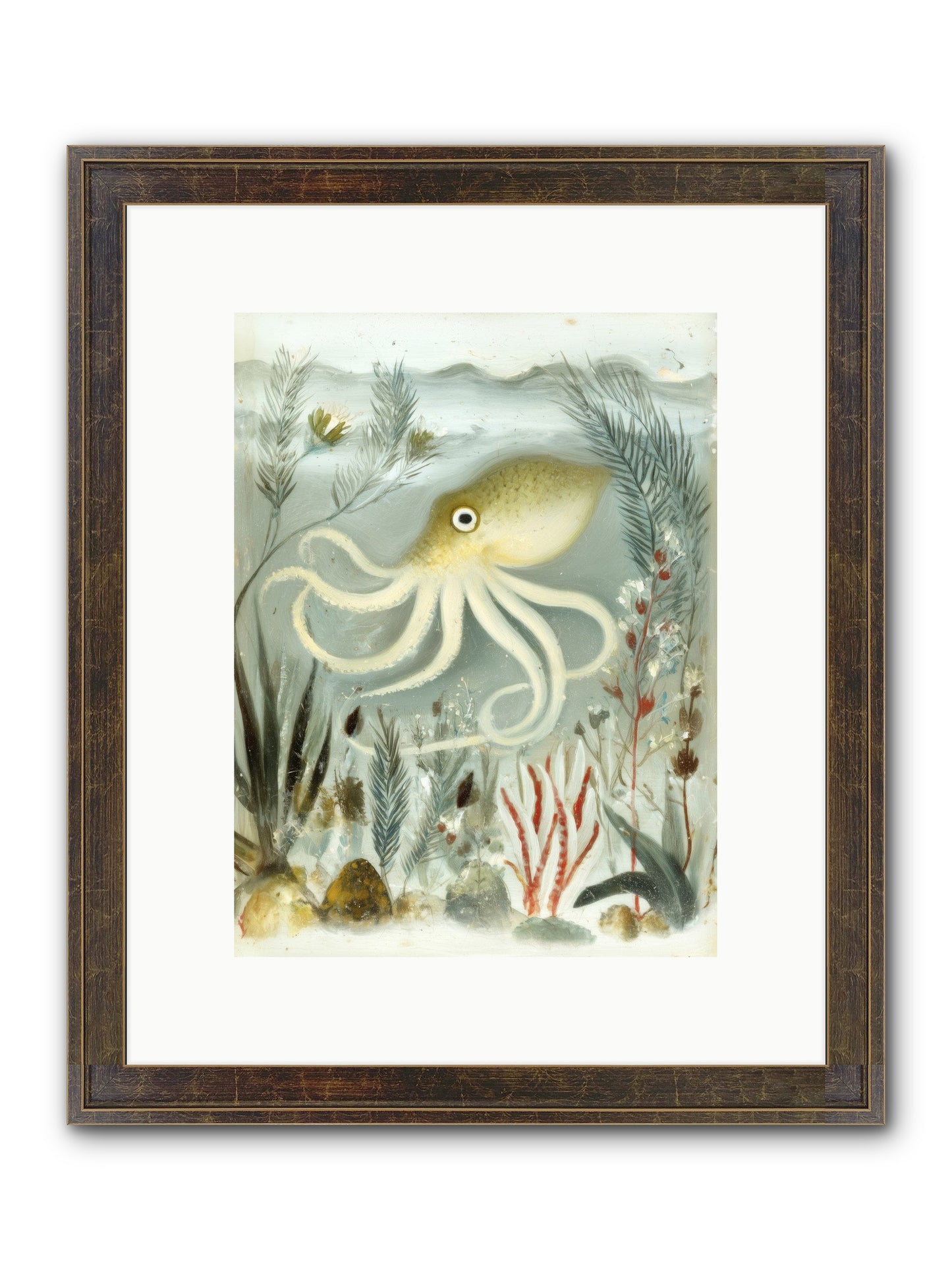 Cerulean Dreams Framed Print - Slimwoods Black/Gold 9x12