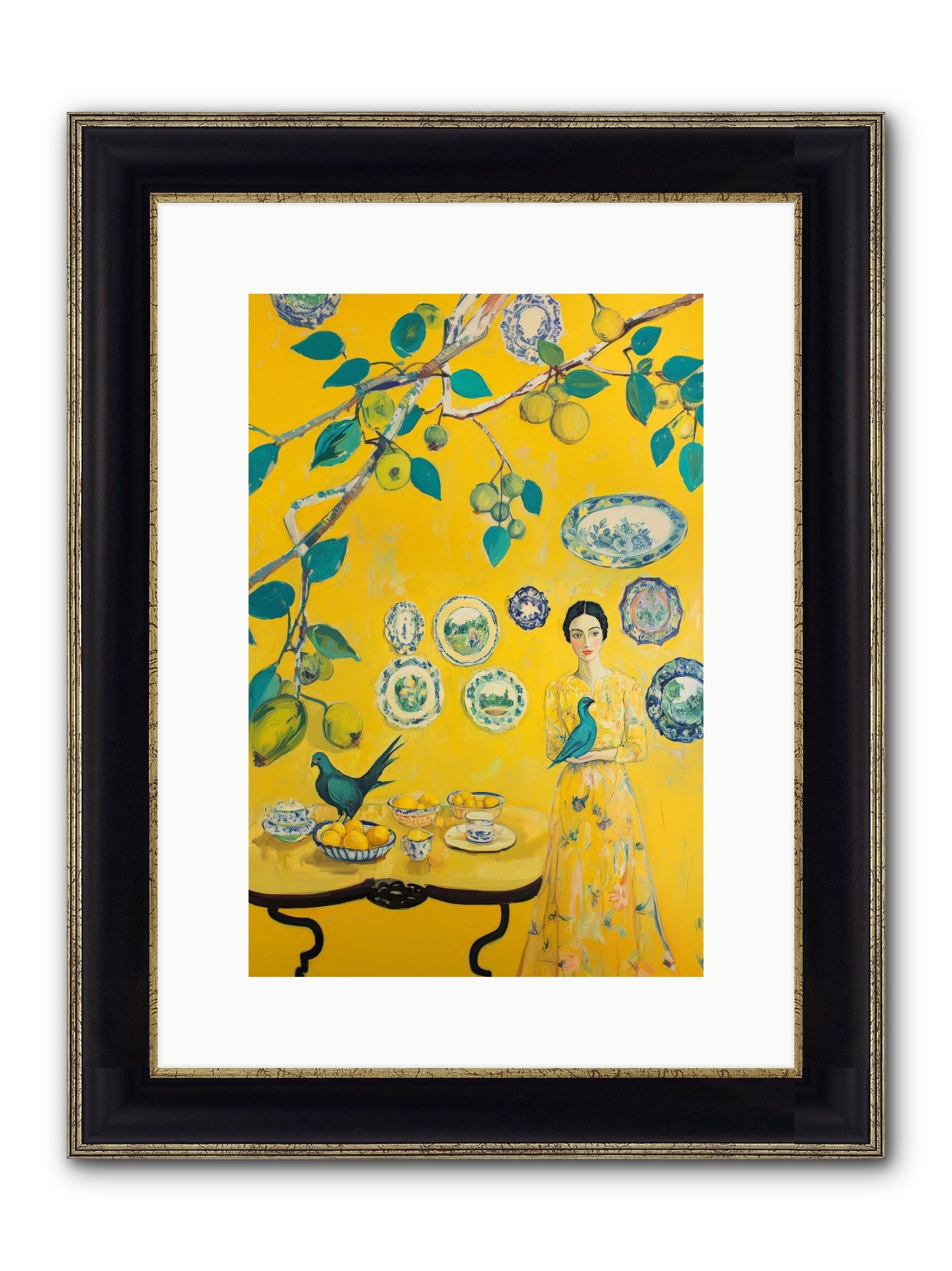 Château Soleil Framed Print - Black & Gold 10x15