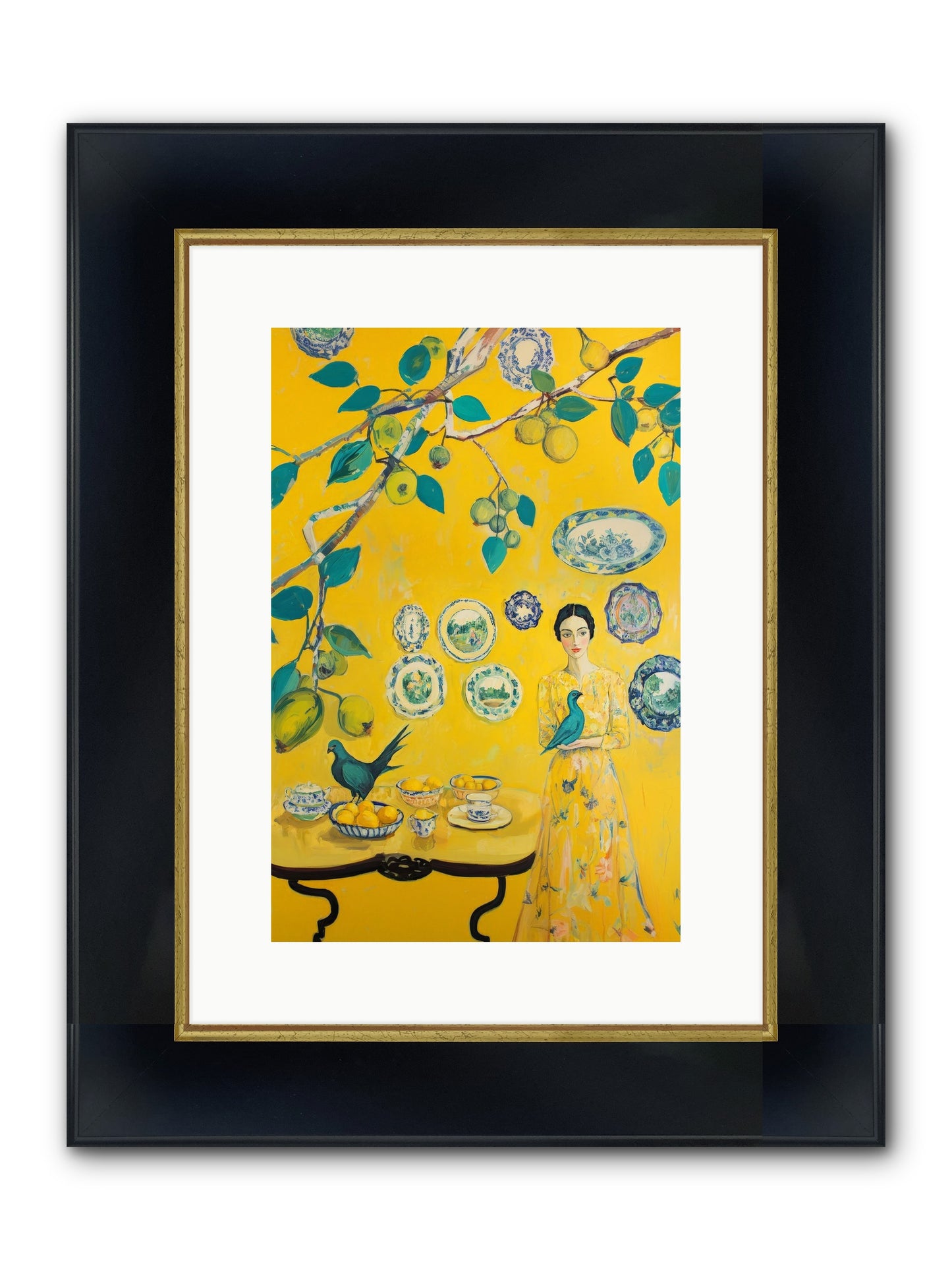 Château Soleil Framed Print - Wide Black w/Gold 10x15