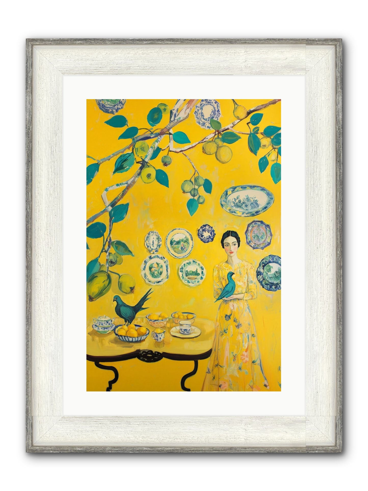 Château Soleil Framed Print - Driftwood White 16x24