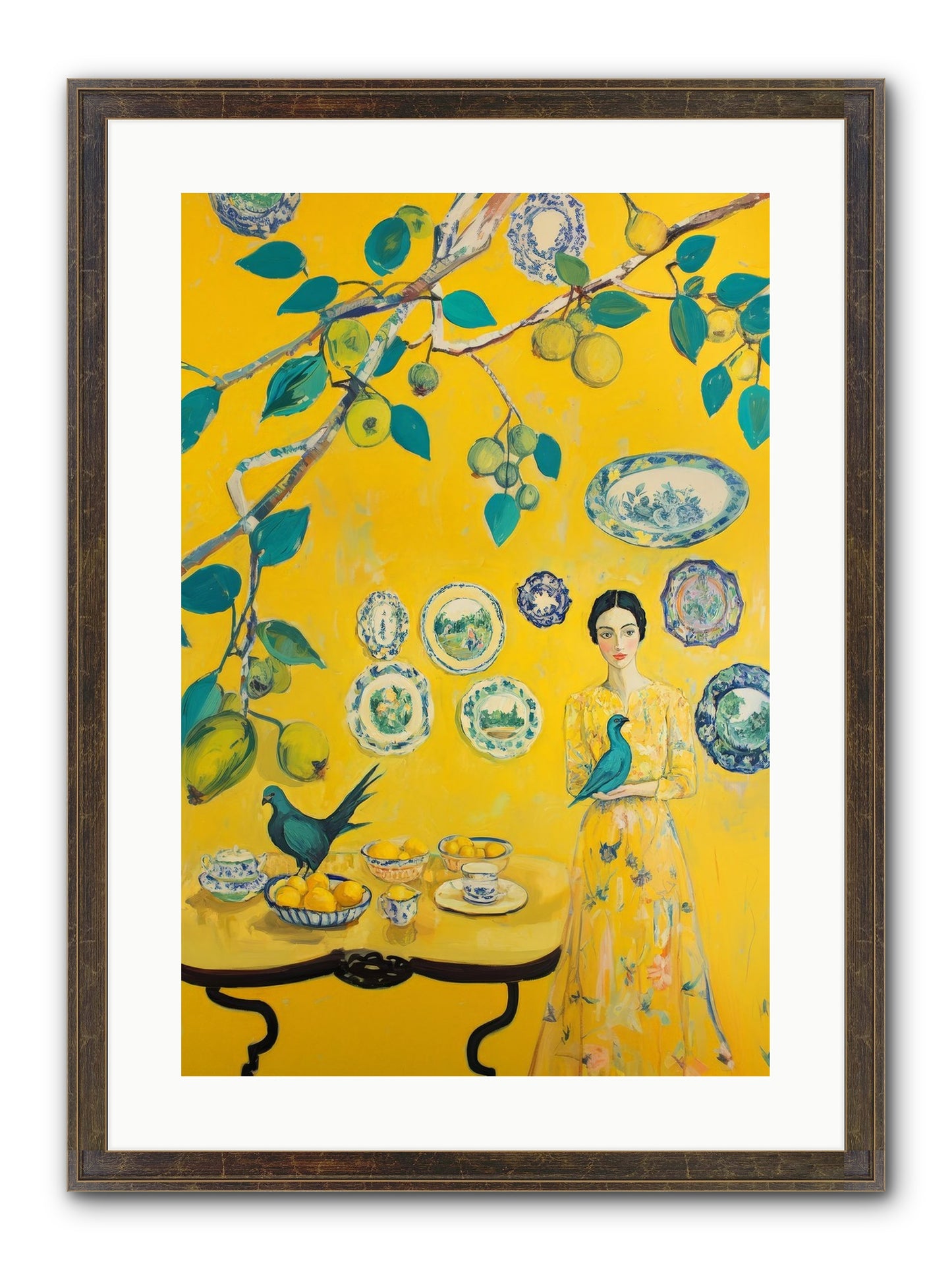 Château Soleil Framed Print - Slimwoods Black/Gold 16x24