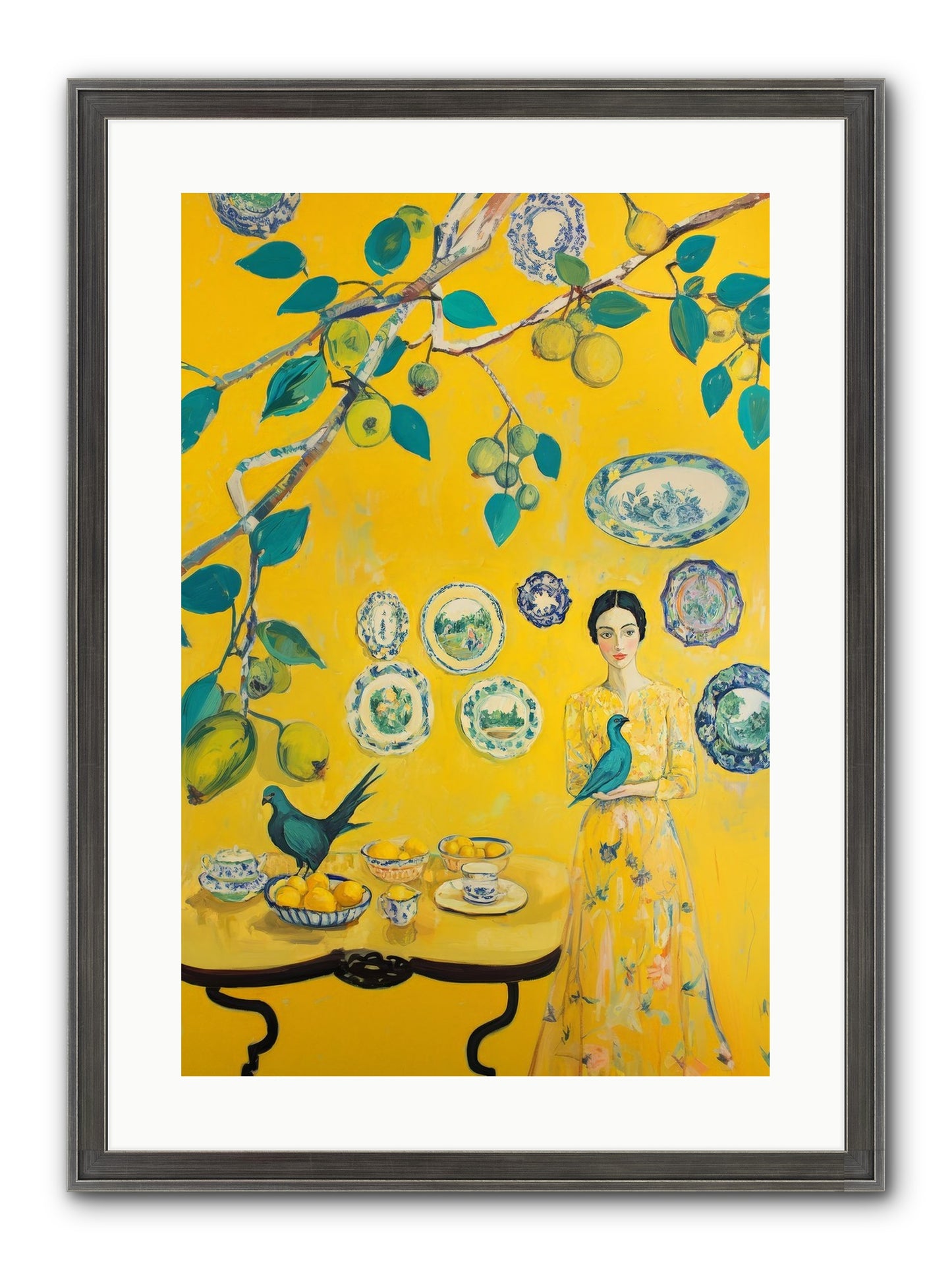 Château Soleil Framed Print - Slimwoods Black/Silver 16x24