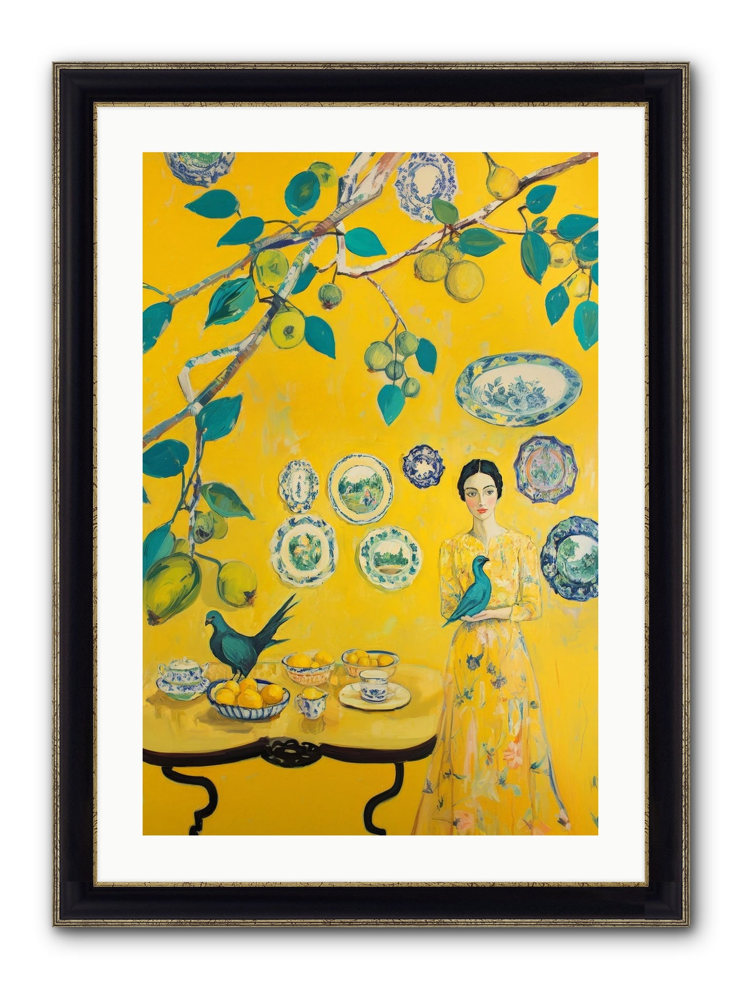 Château Soleil Framed Print - Black & Gold 20x30