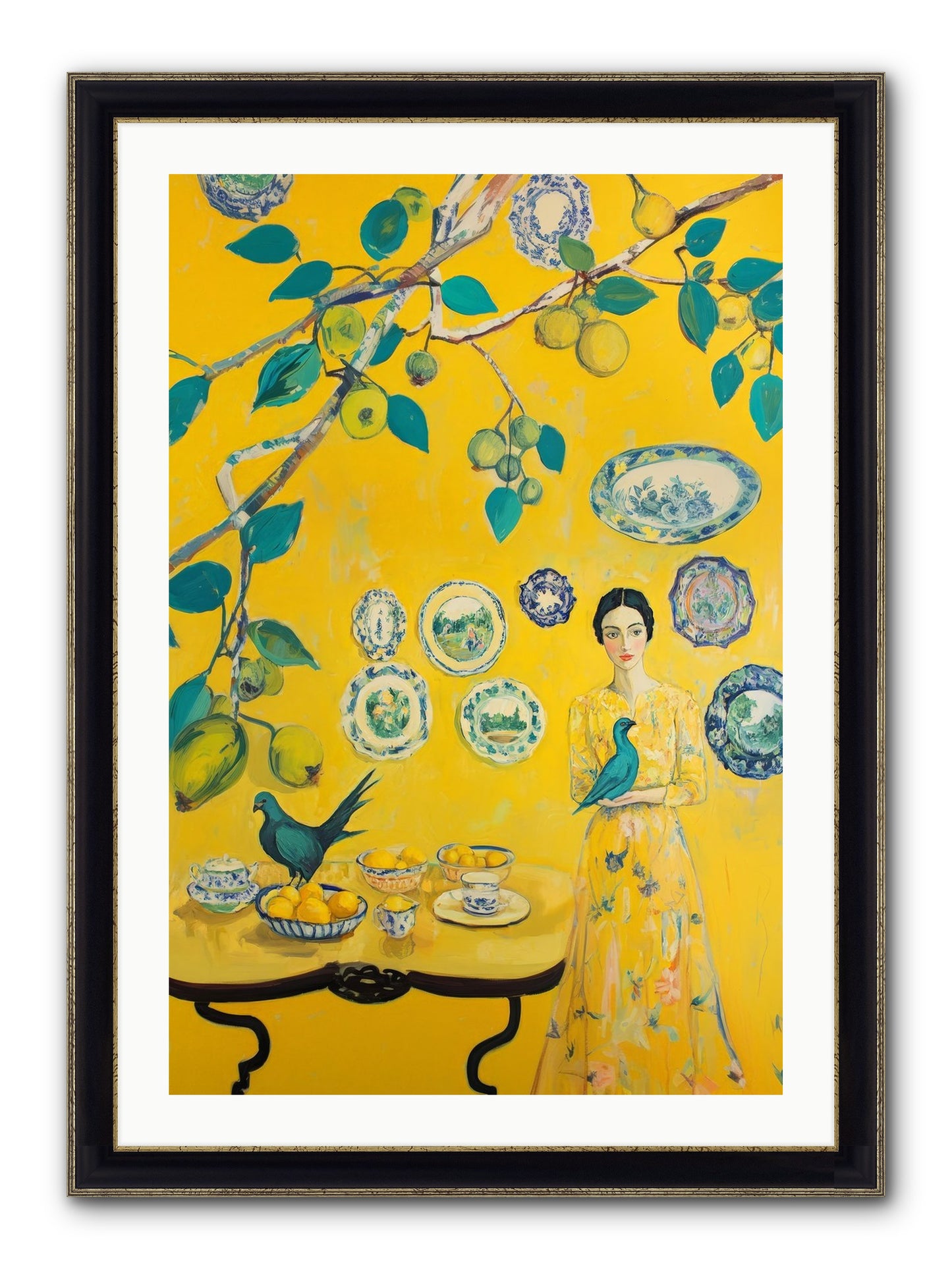 Château Soleil Framed Print - Black & Gold 24x36