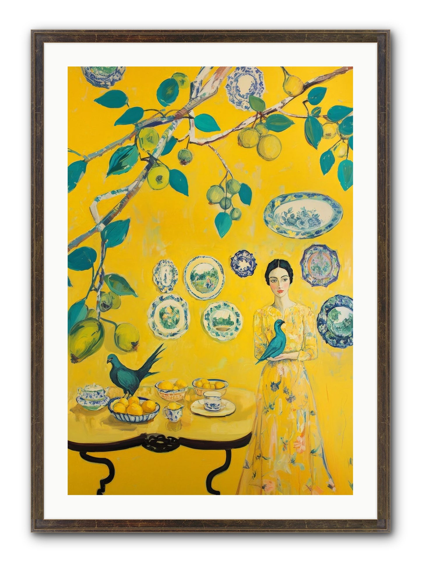 Château Soleil Framed Print - Slimwoods Black/Gold 24x36