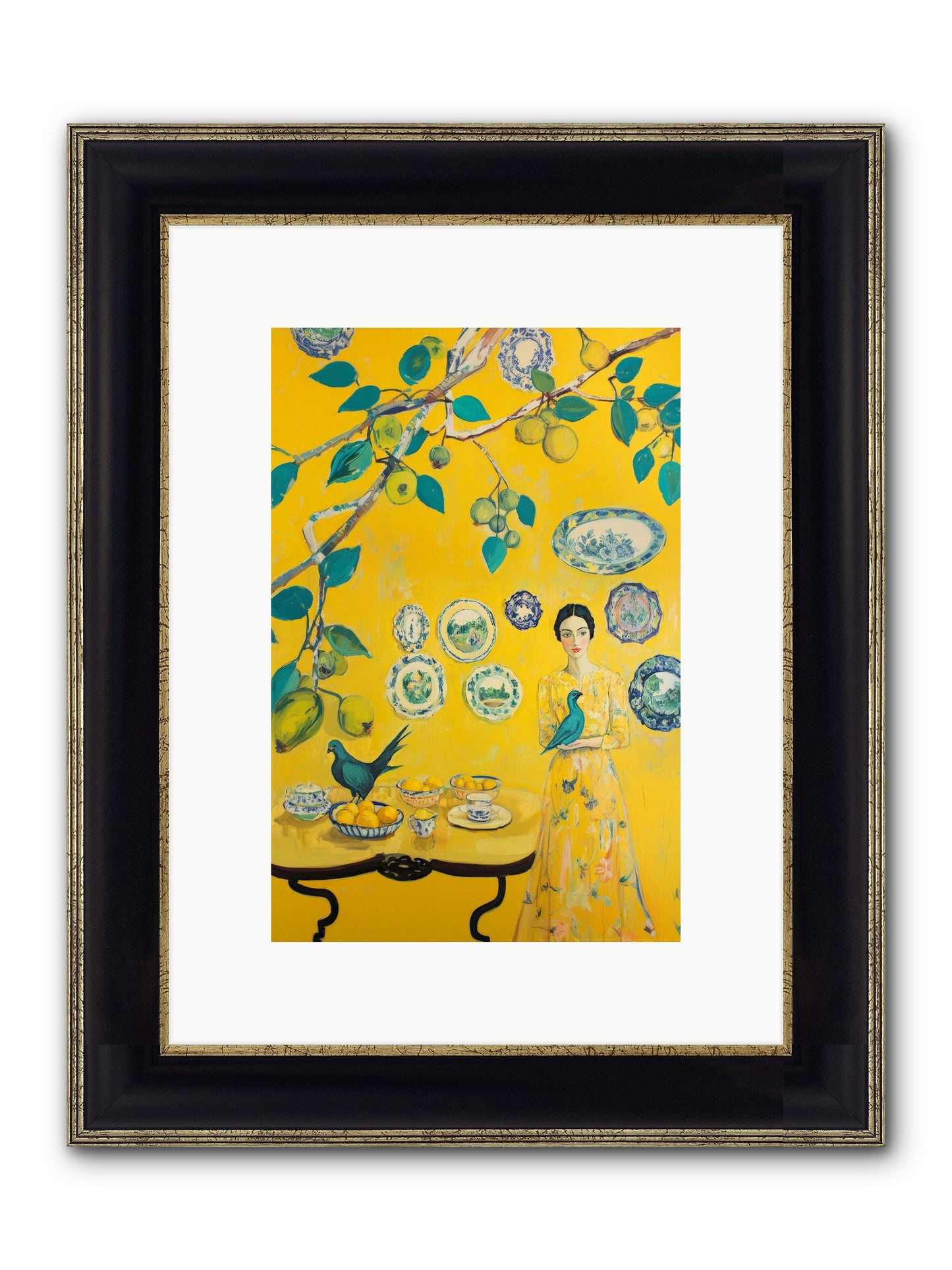 Château Soleil Framed Print - Black & Gold 8x12