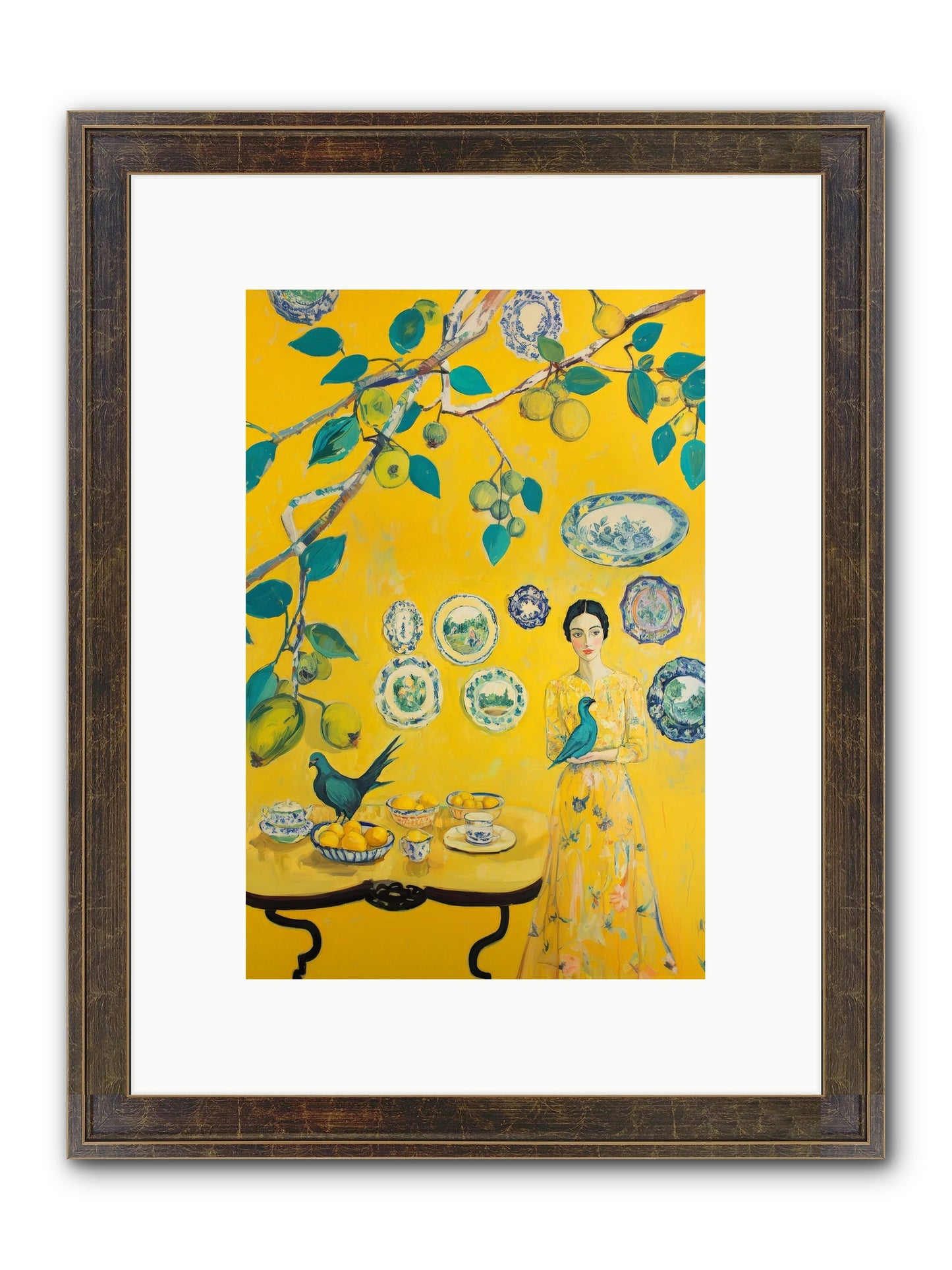 Château Soleil Framed Print - Slimwoods Black/Gold 8x12