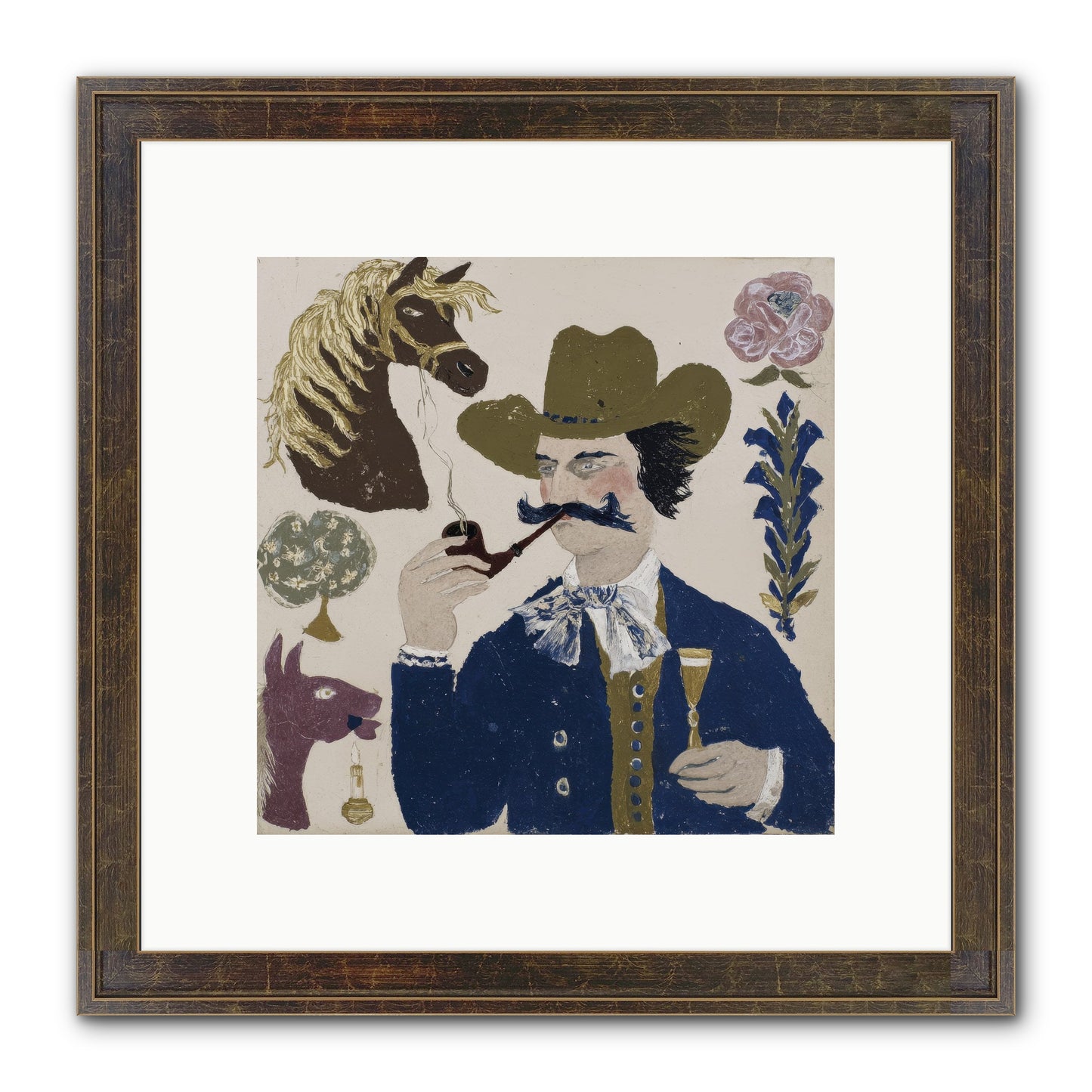 Champagne Before Noon Framed Print - Slimwoods Black/Gold 10x10