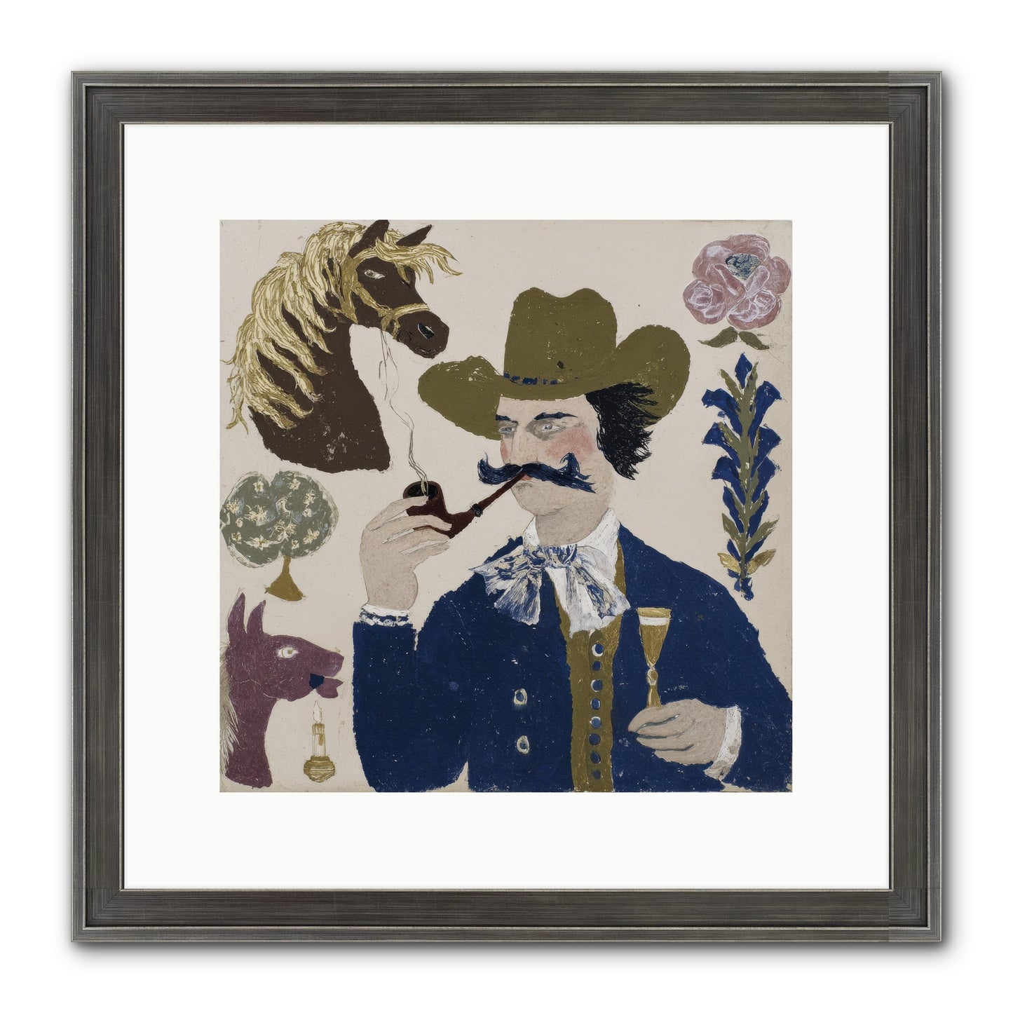 Champagne Before Noon Framed Print - Slimwoods Black/Silver 12x12