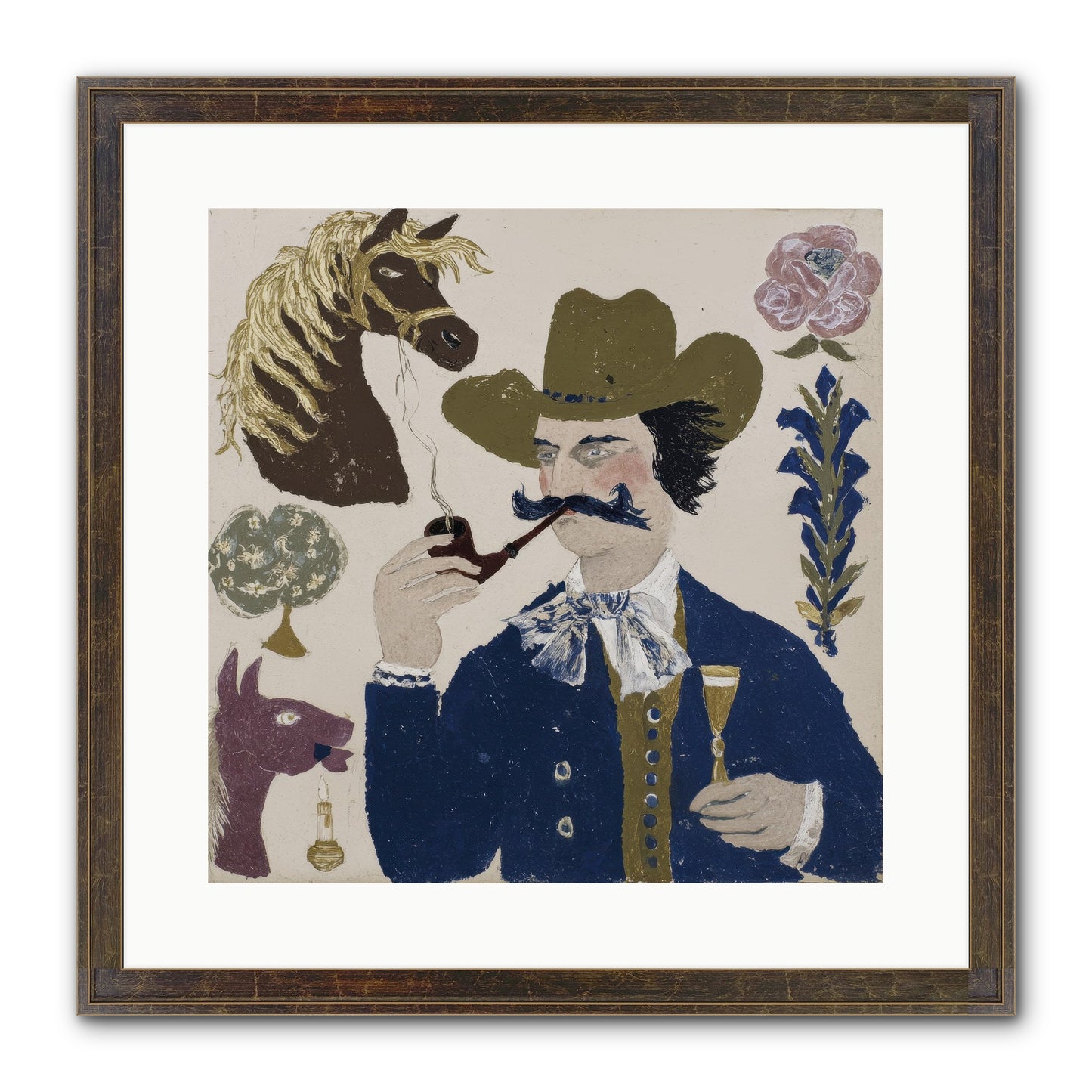 Champagne Before Noon Framed Print - Slimwoods Black/Gold 16x16