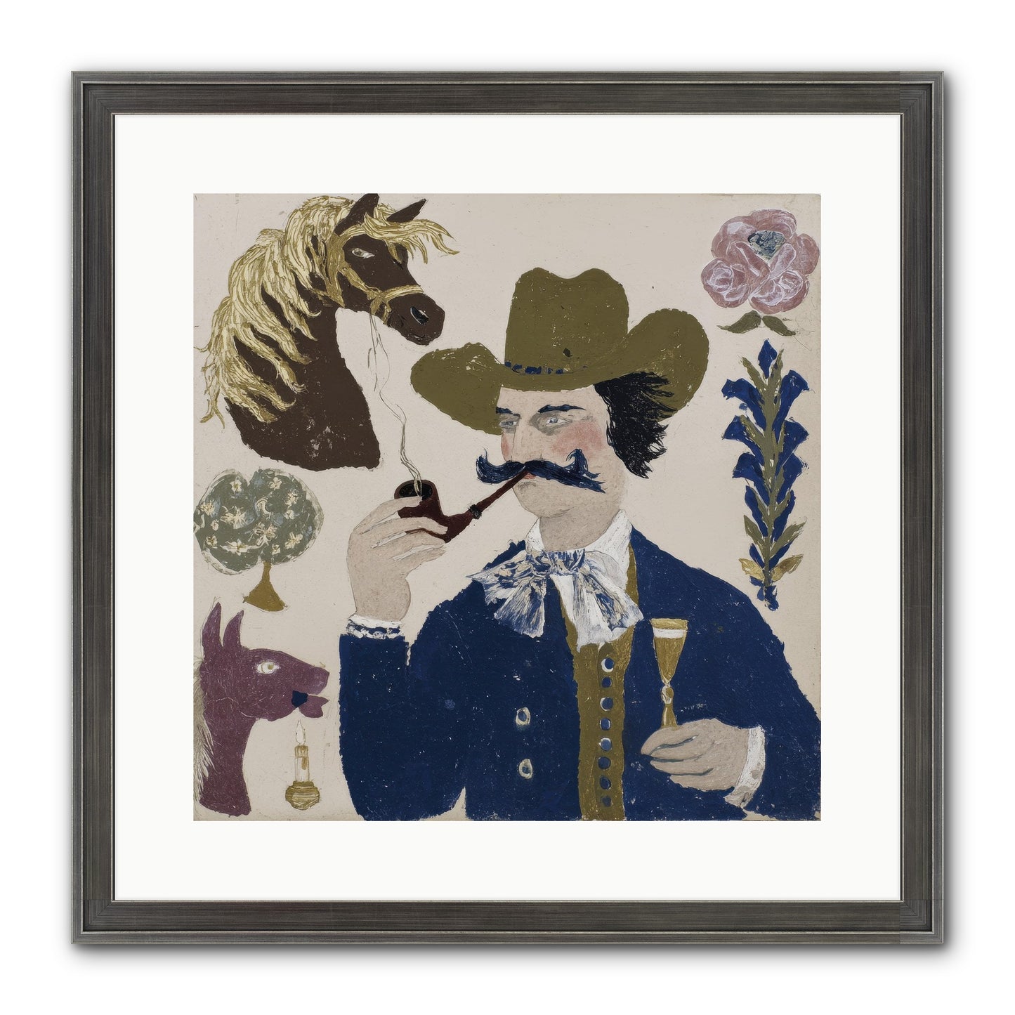 Champagne Before Noon Framed Print - Slimwoods Black/Silver 16x16