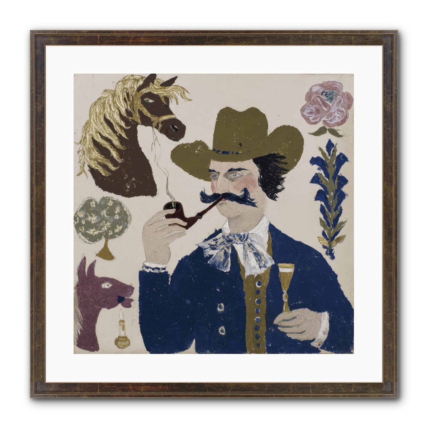 Champagne Before Noon Framed Print - Slimwoods Black/Gold 20x20