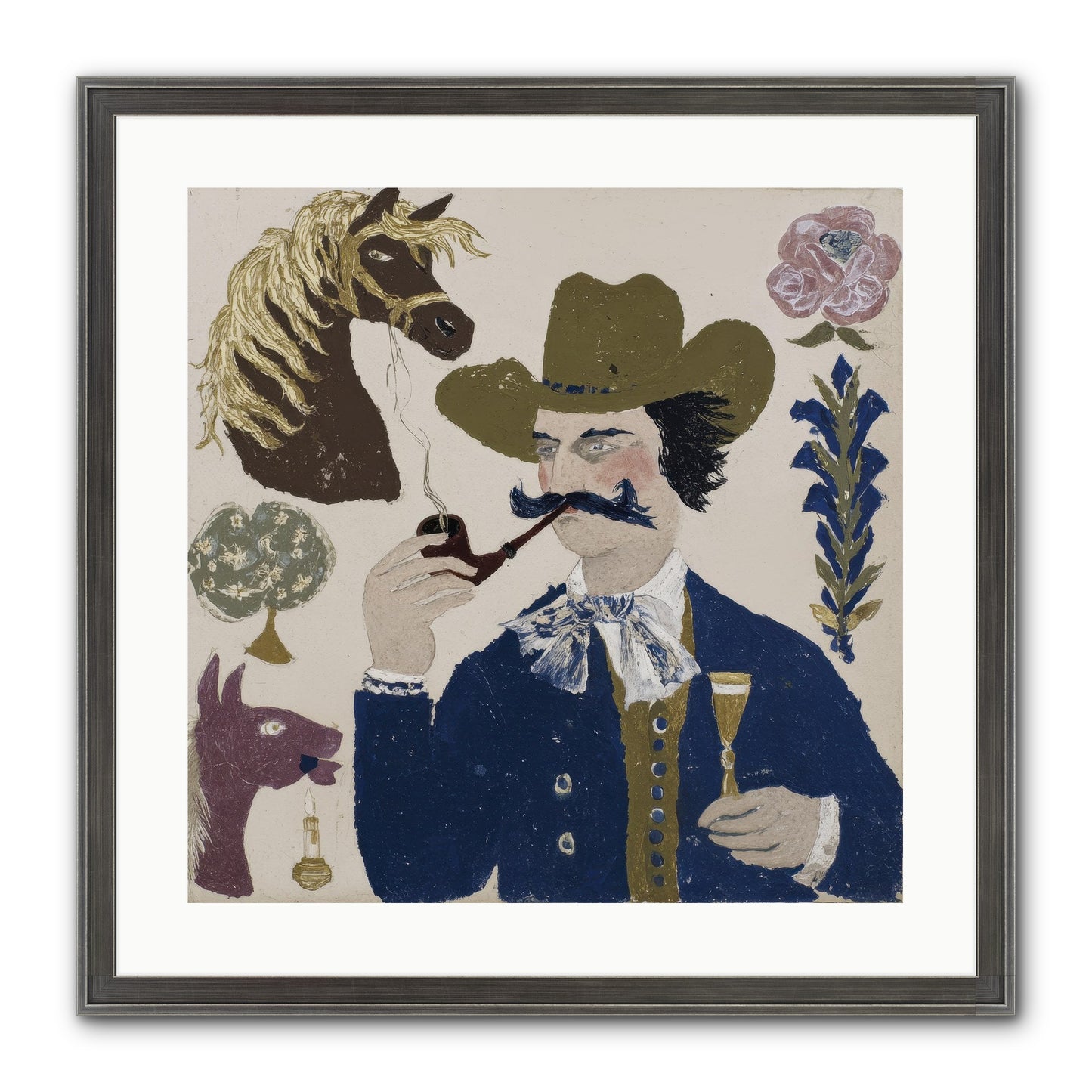 Champagne Before Noon Framed Print - Slimwoods Black/Silver 20x20