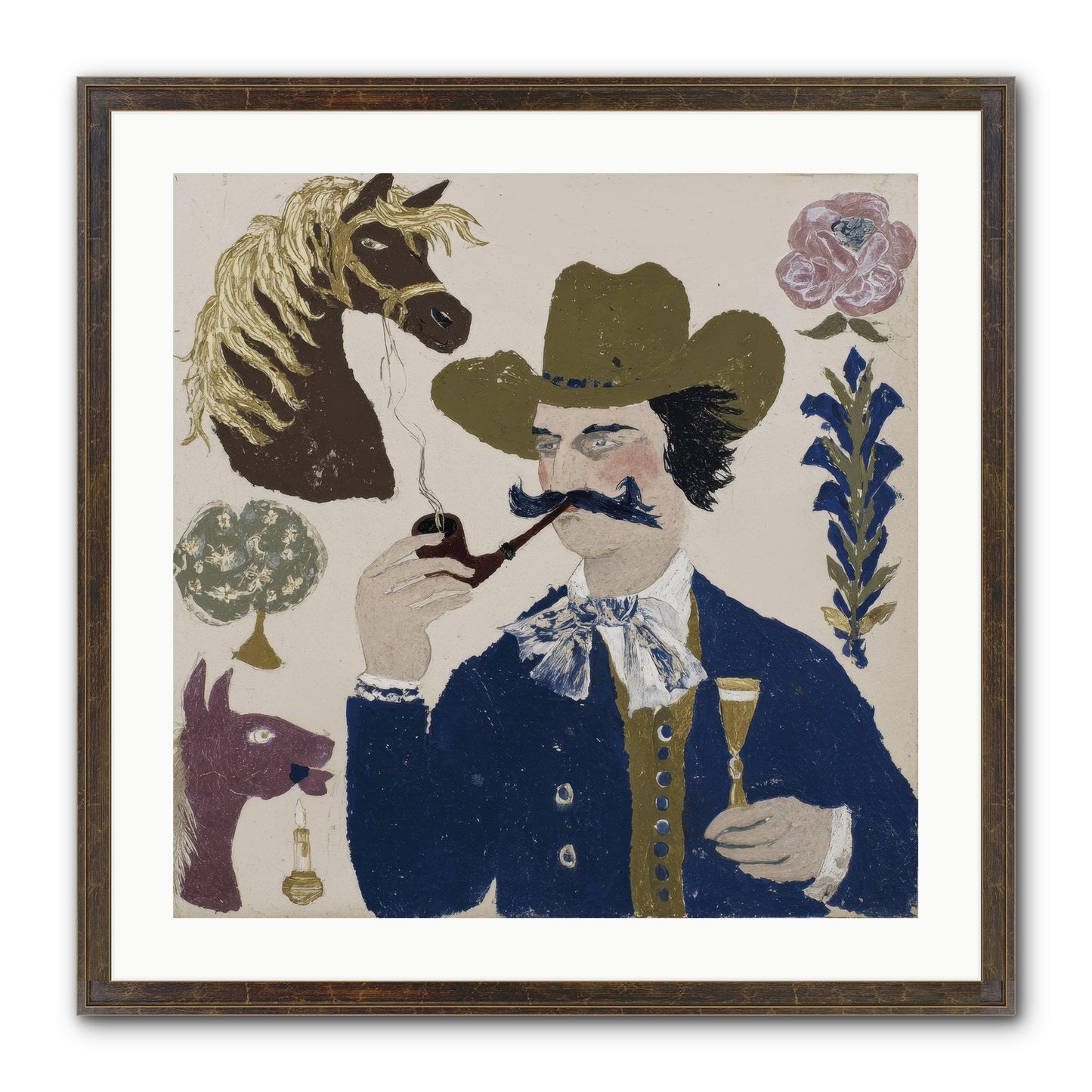 Champagne Before Noon Framed Print - Slimwoods Black/Gold 24x24