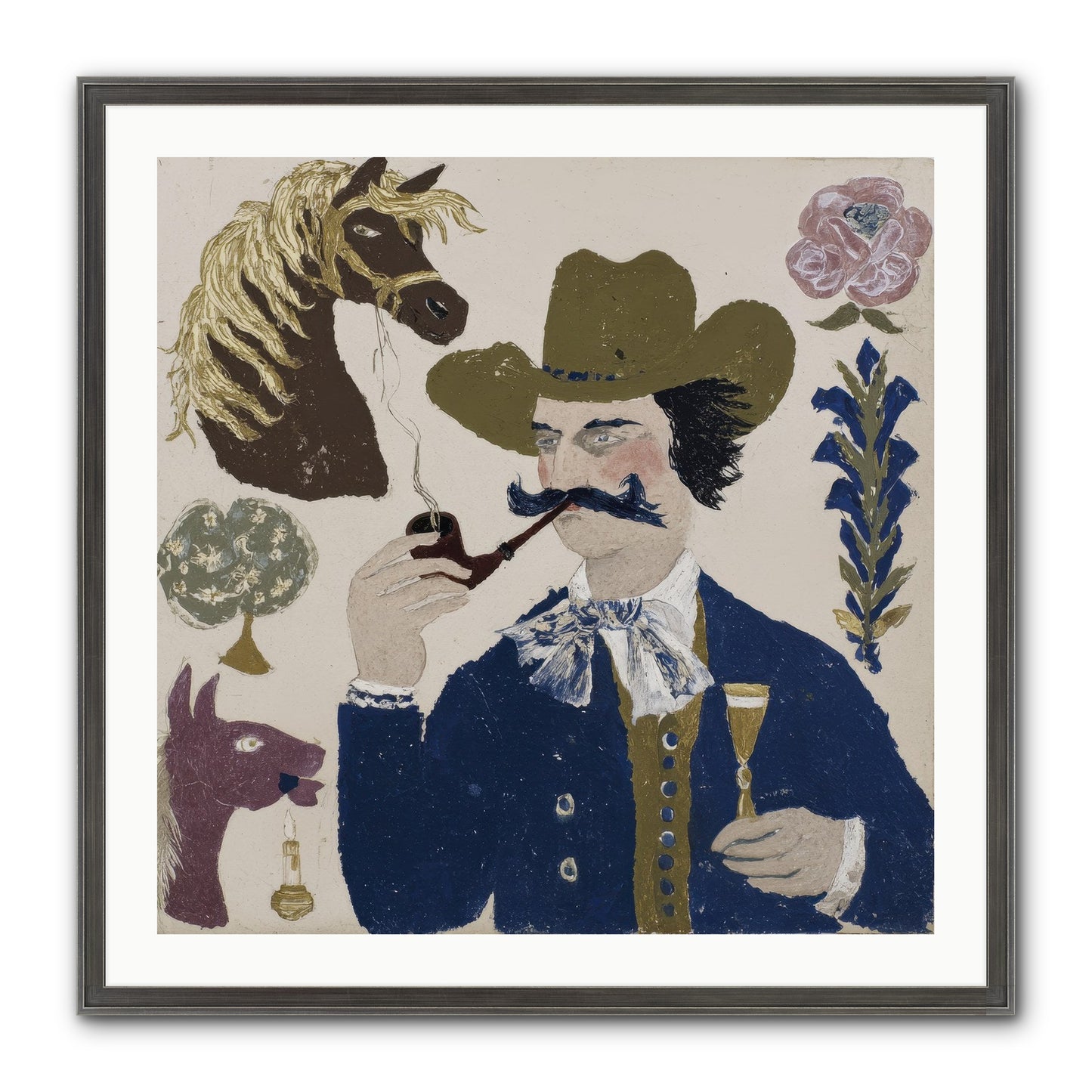 Champagne Before Noon Framed Print - Slimwoods Black/Silver 30x30