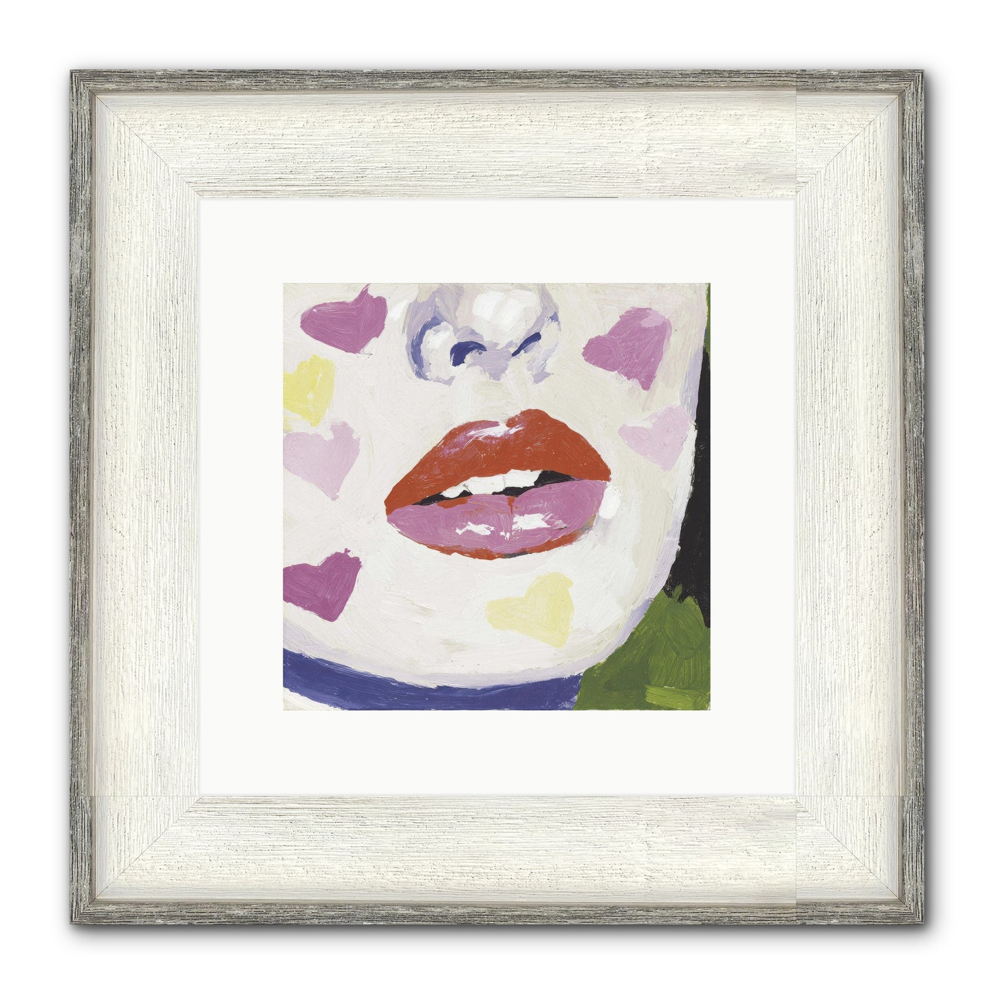 Champagne & Confessions Framed Print - Driftwood White 10x10