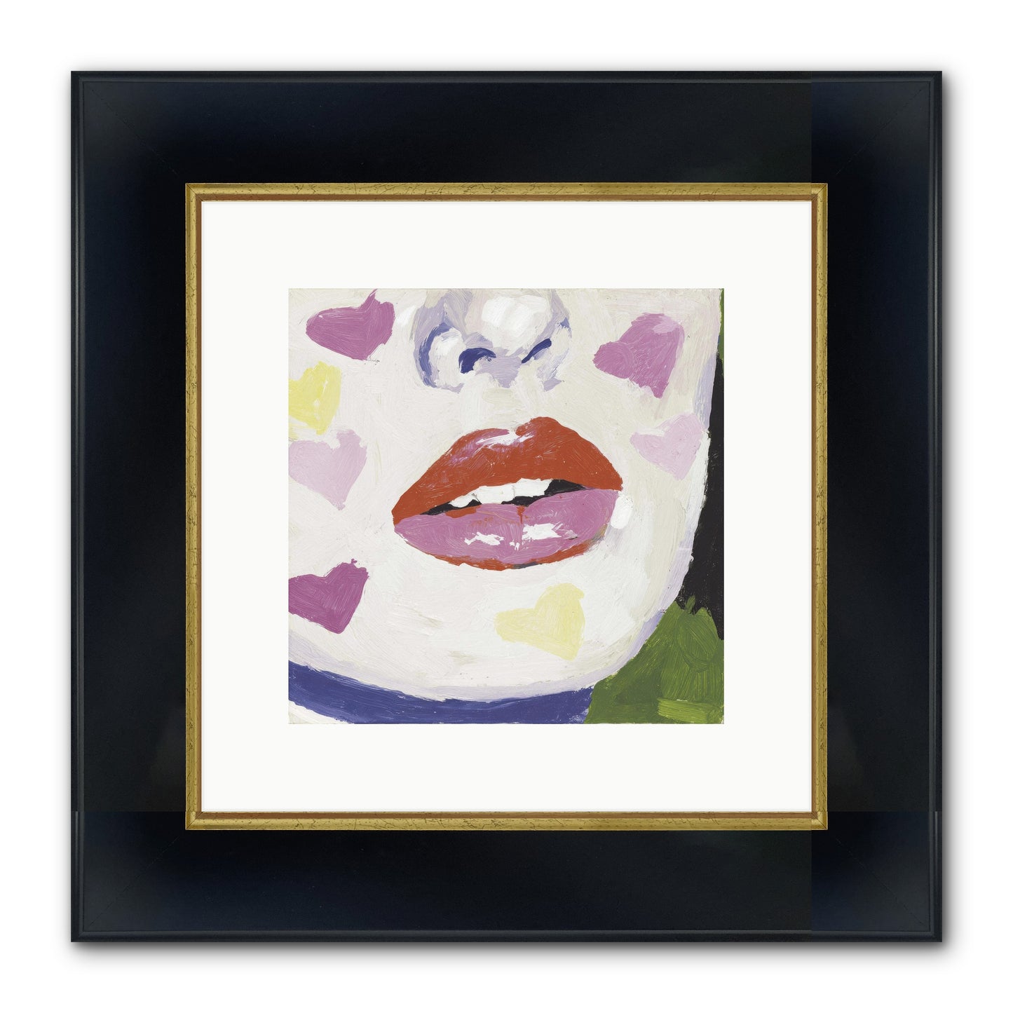 Champagne & Confessions Framed Print - Wide Black w/Gold 10x10