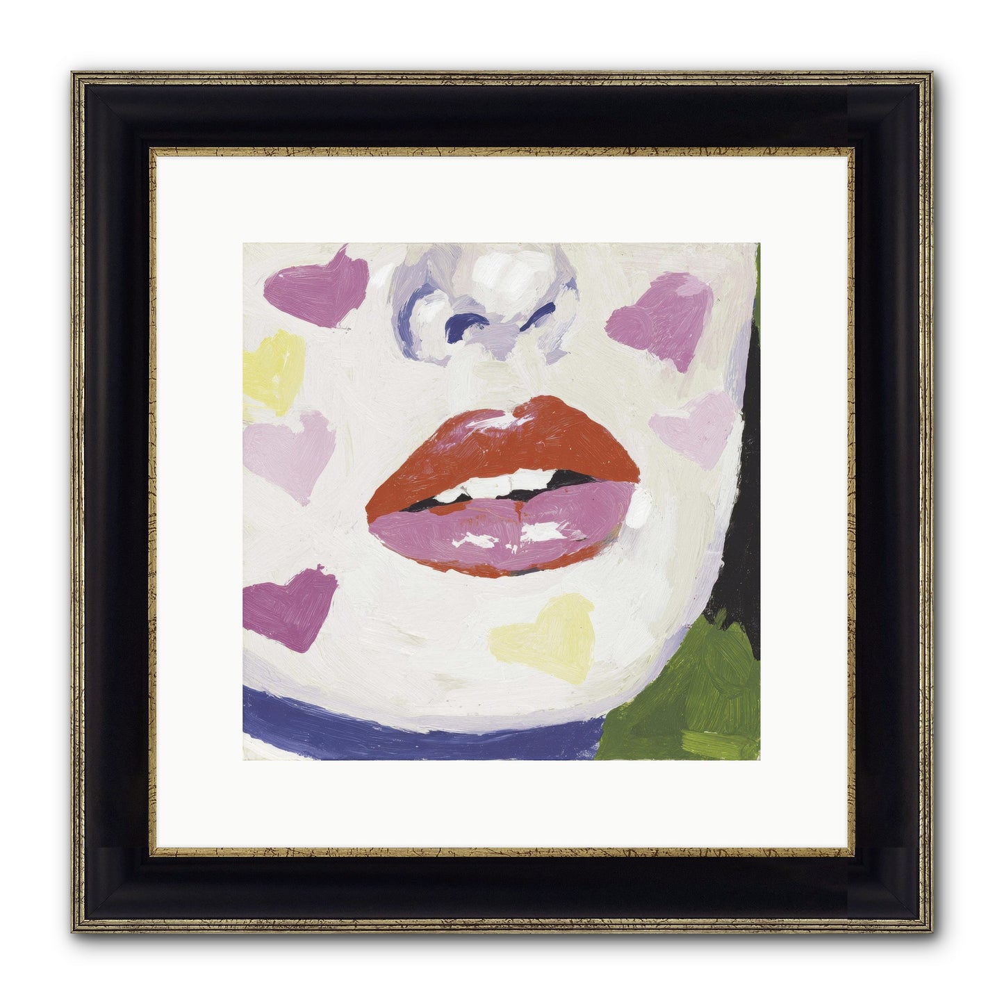 Champagne & Confessions Framed Print - Black & Gold 12x12