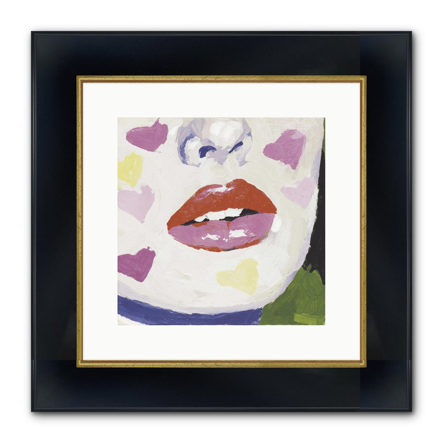 Champagne & Confessions Framed Print - Wide Black w/Gold 12x12