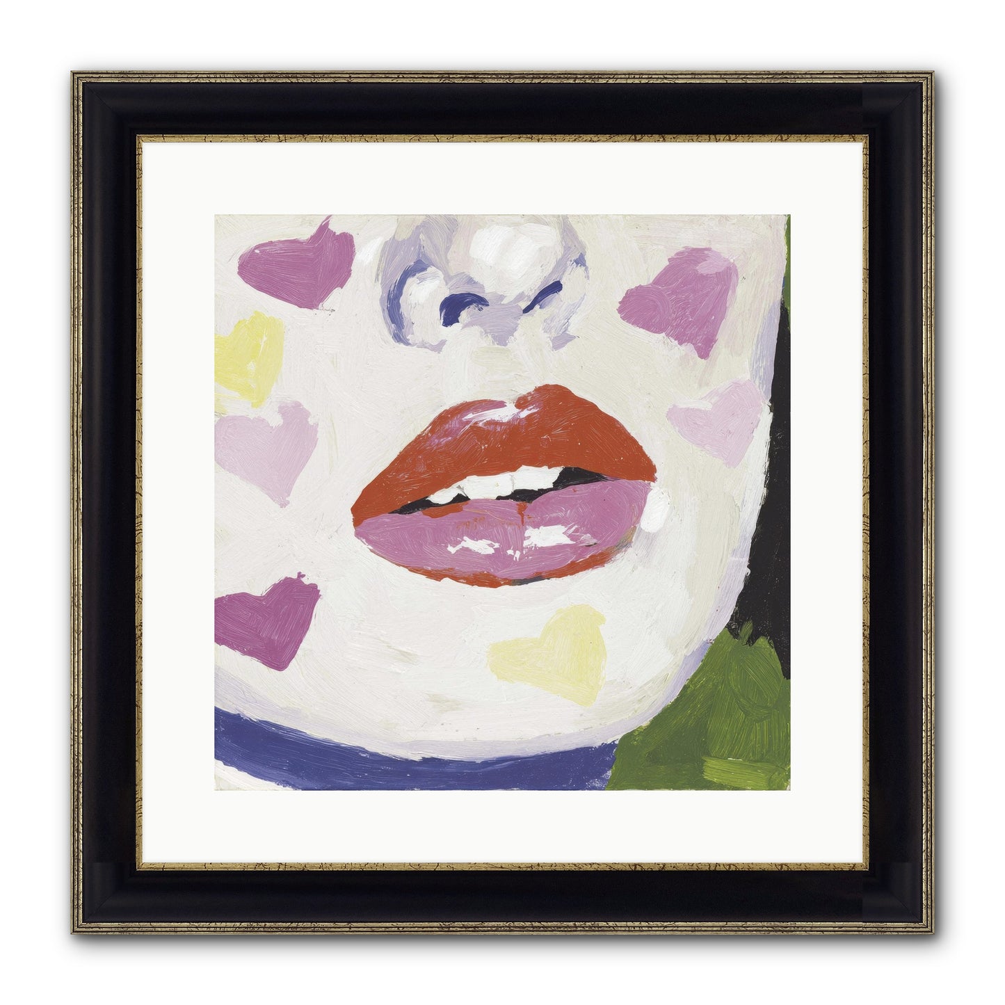Champagne & Confessions Framed Print - Black & Gold 16x16