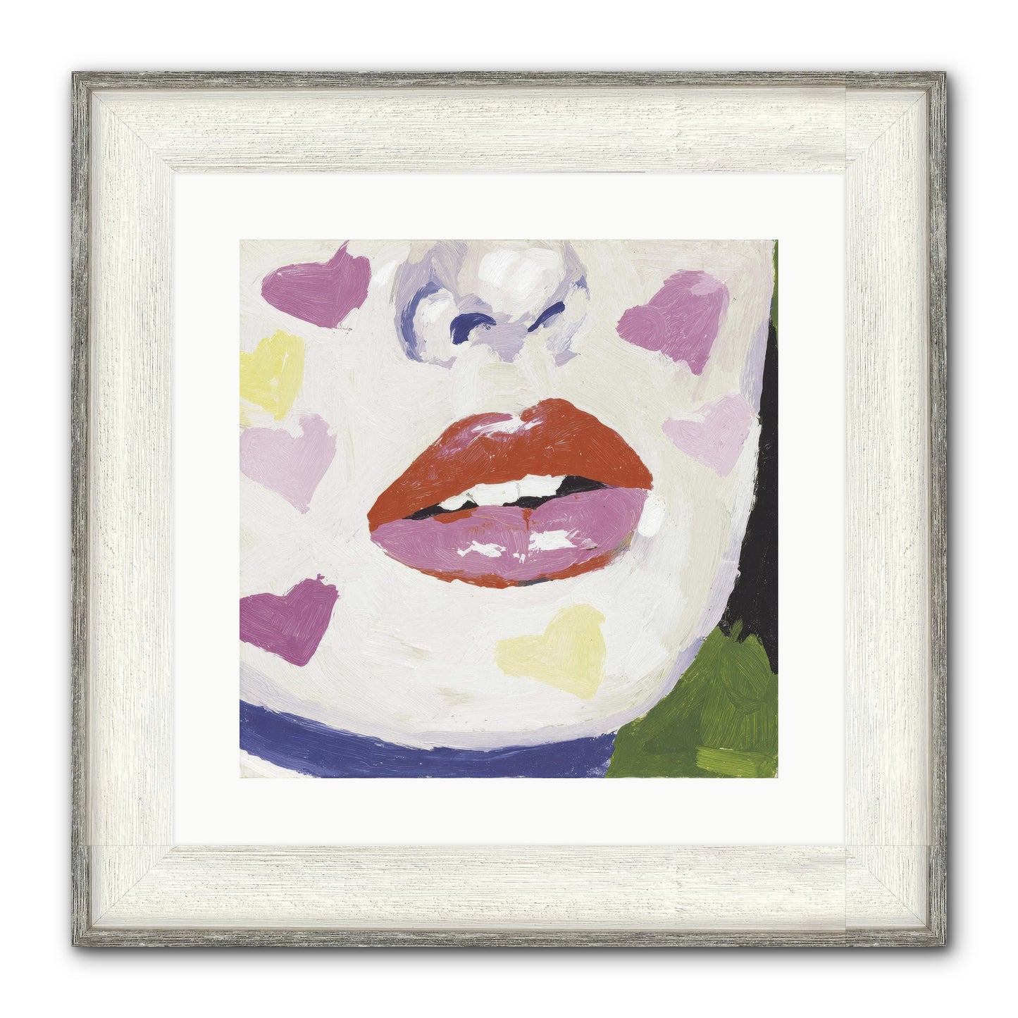 Champagne & Confessions Framed Print - Driftwood White 16x16