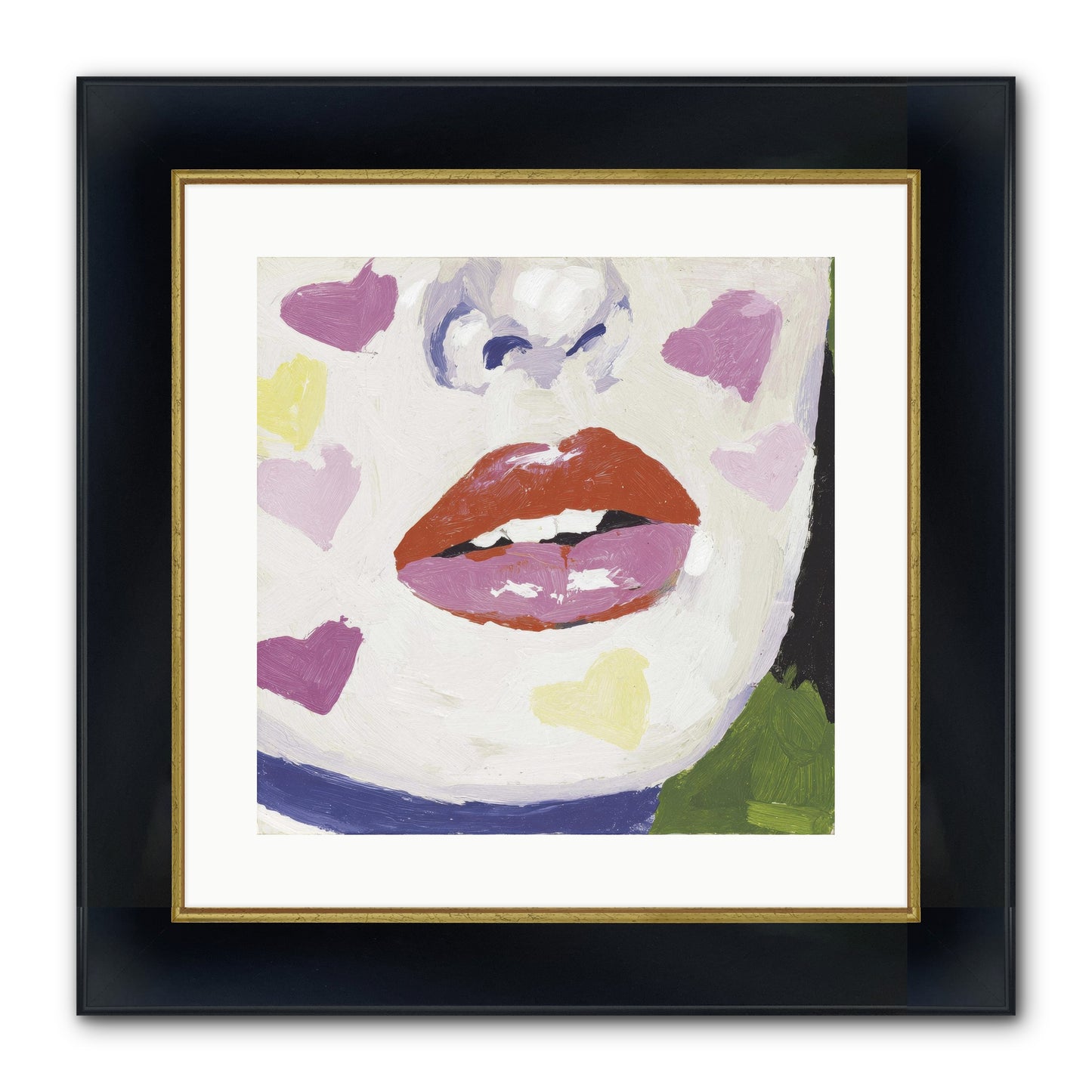 Champagne & Confessions Framed Print - Wide Black w/Gold 16x16