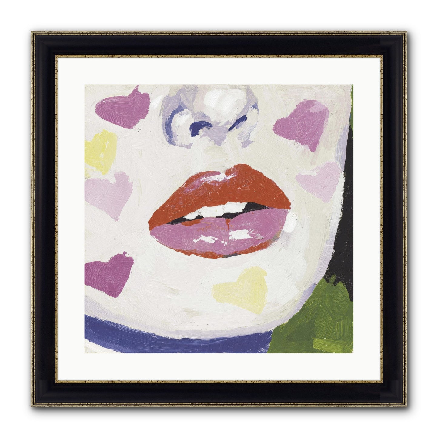 Champagne & Confessions Framed Print - Black & Gold 20x20