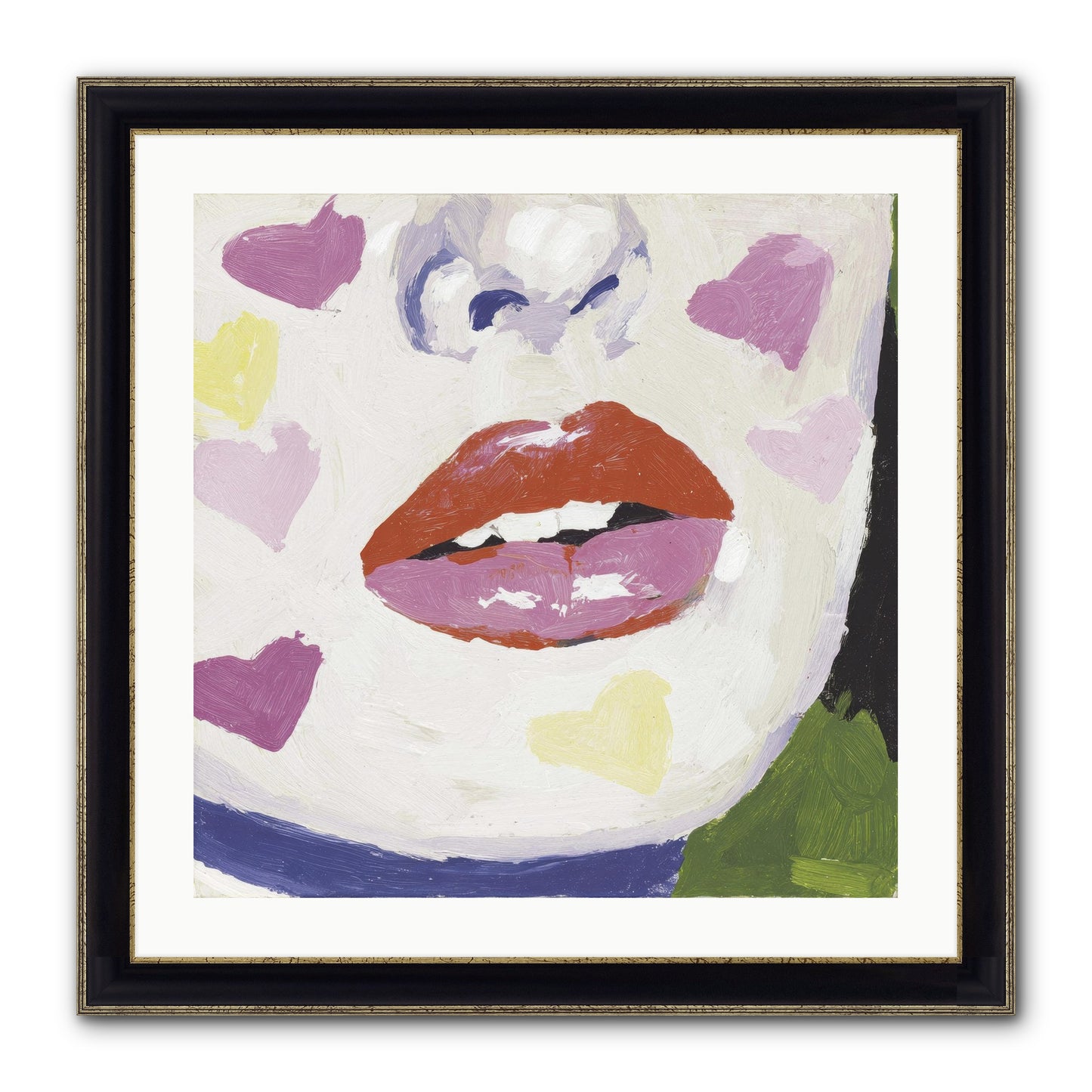 Champagne & Confessions Framed Print - Black & Gold 24x24