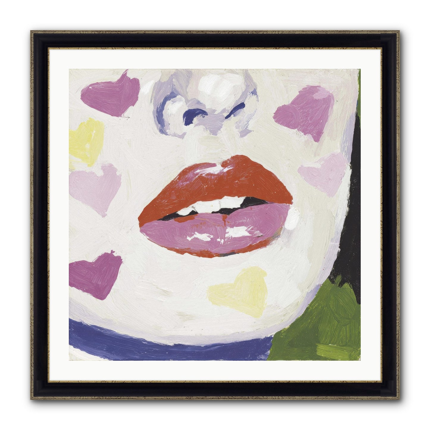 Champagne & Confessions Framed Print - Black & Gold 30x30