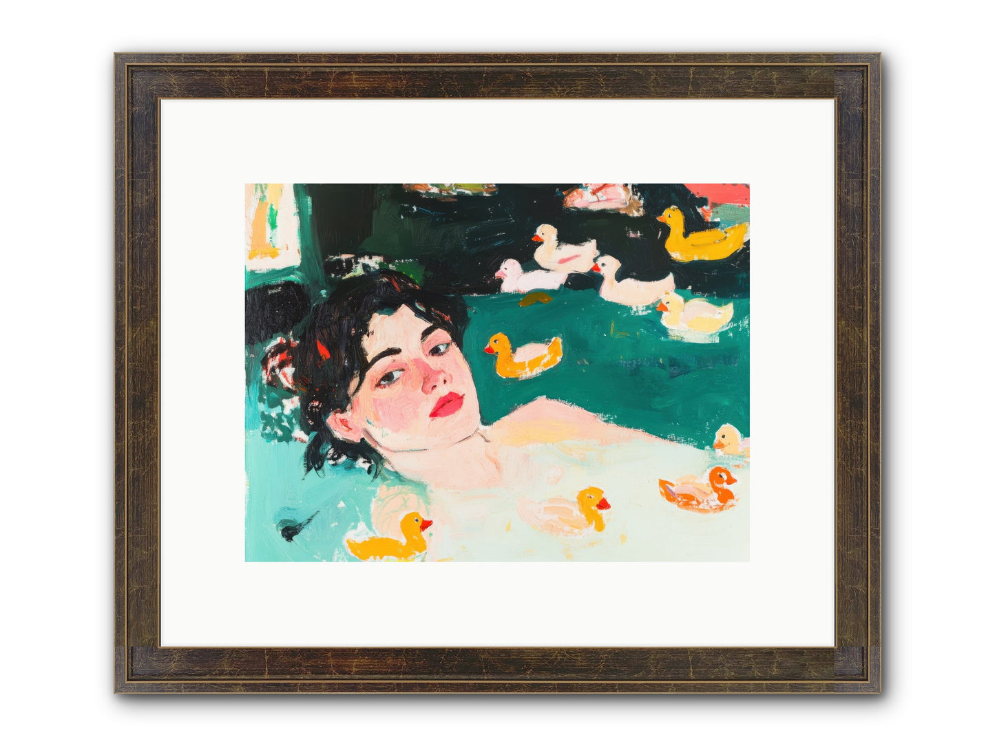 Champagne Soak Framed Print - Slimwoods Black/Gold 12x9