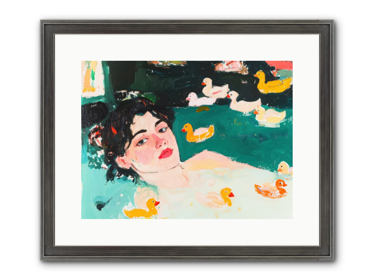 Champagne Soak Framed Print - Slimwoods Black/Silver 16x12