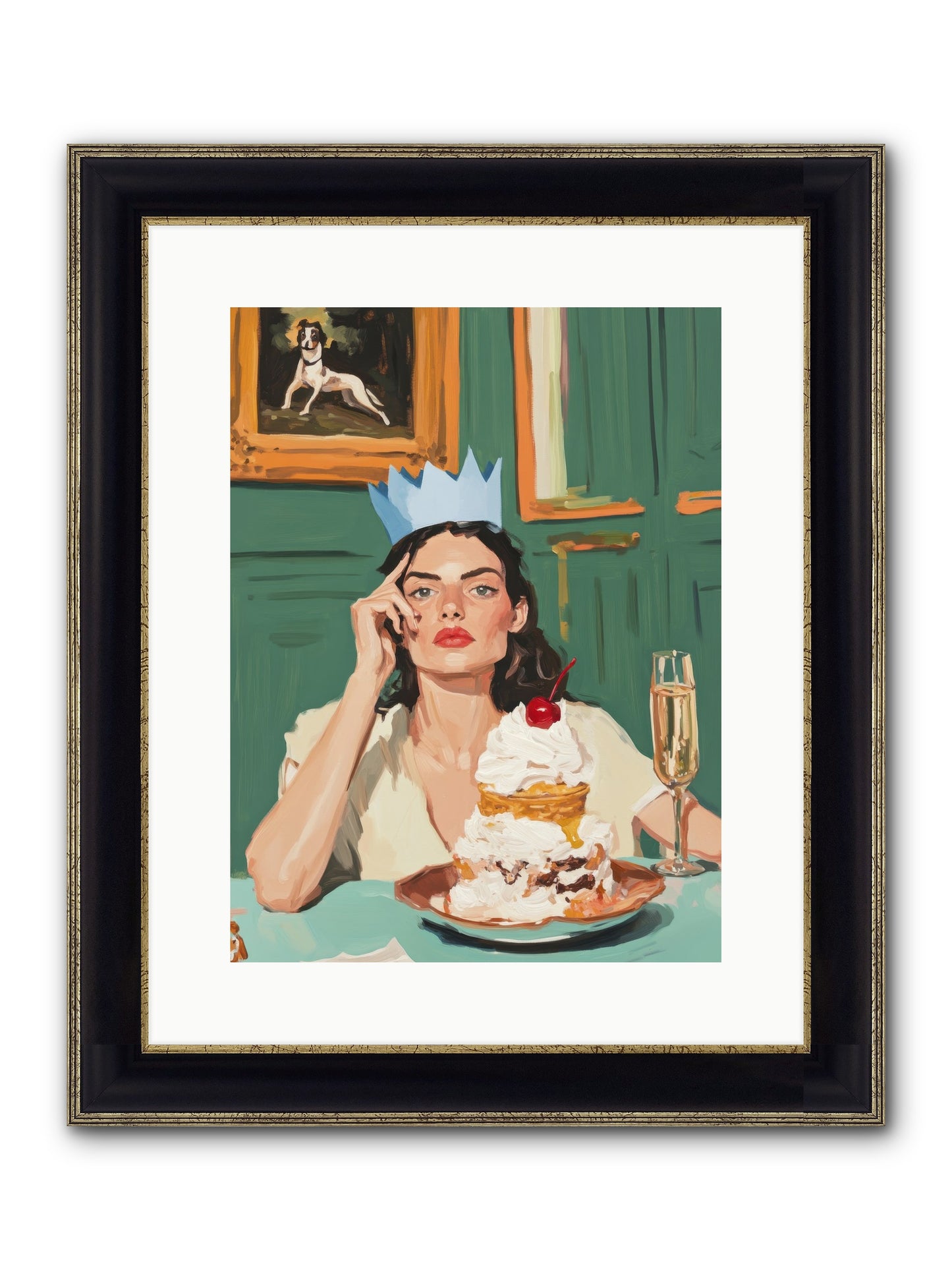 Champagne Toast To Everything Framed Print - Black & Gold 12x16