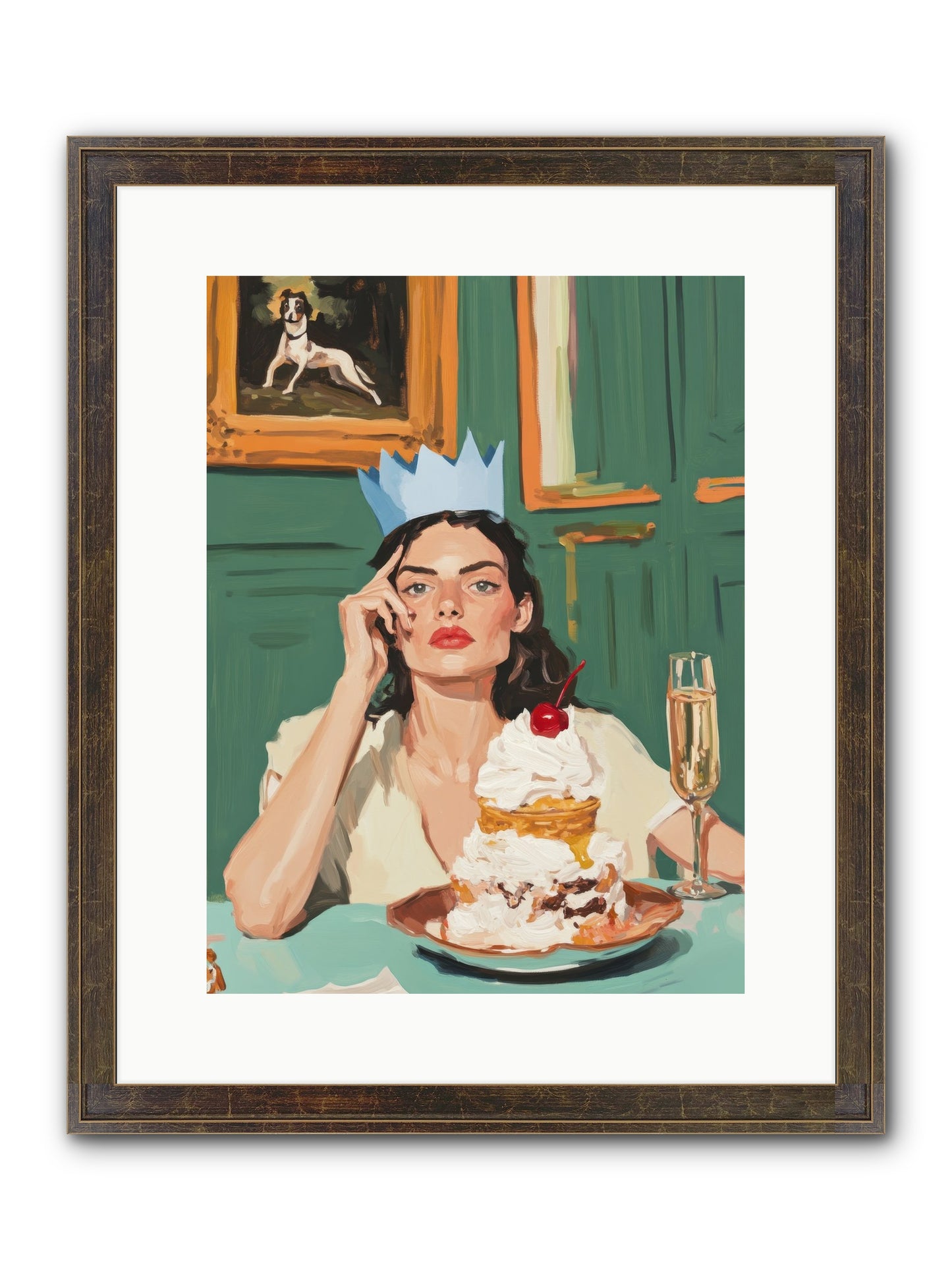 Champagne Toast To Everything Framed Print - Slimwoods Black/Gold 12x16