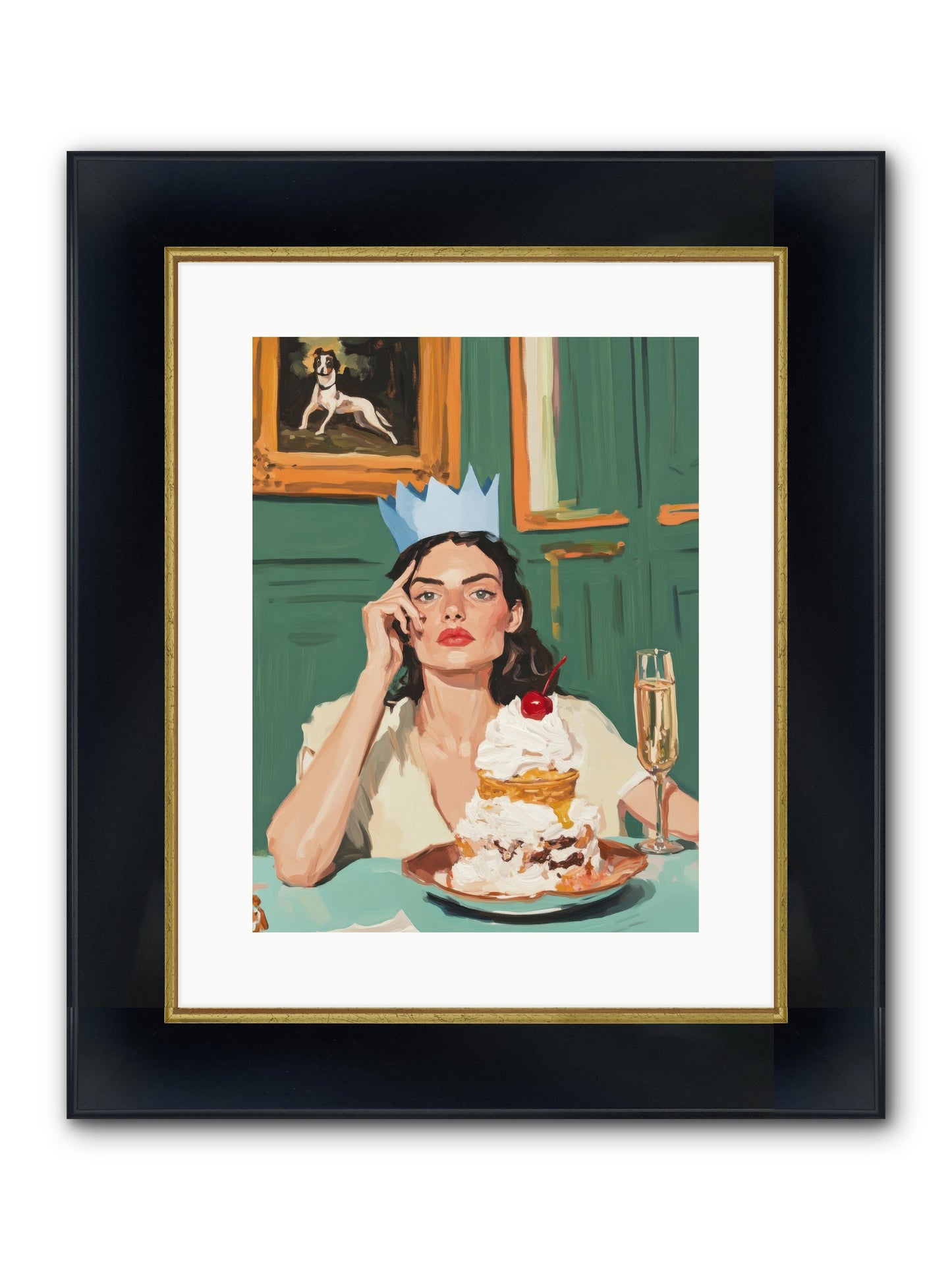 Champagne Toast To Everything Framed Print - Wide Black w/Gold 12x16